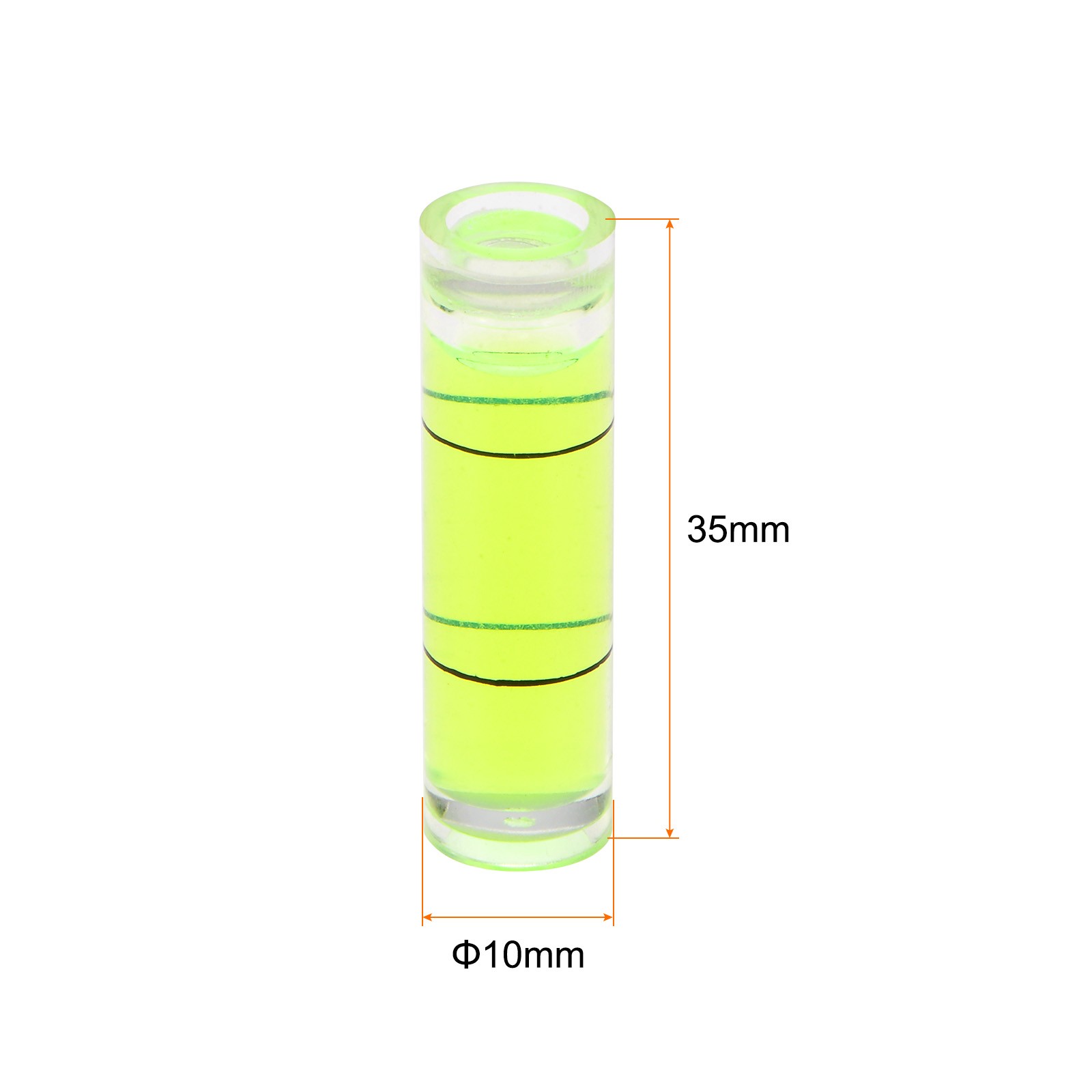 15pcs Small Cylindrical Bubble Level Vials 10x35mm Levels Measuring Tools