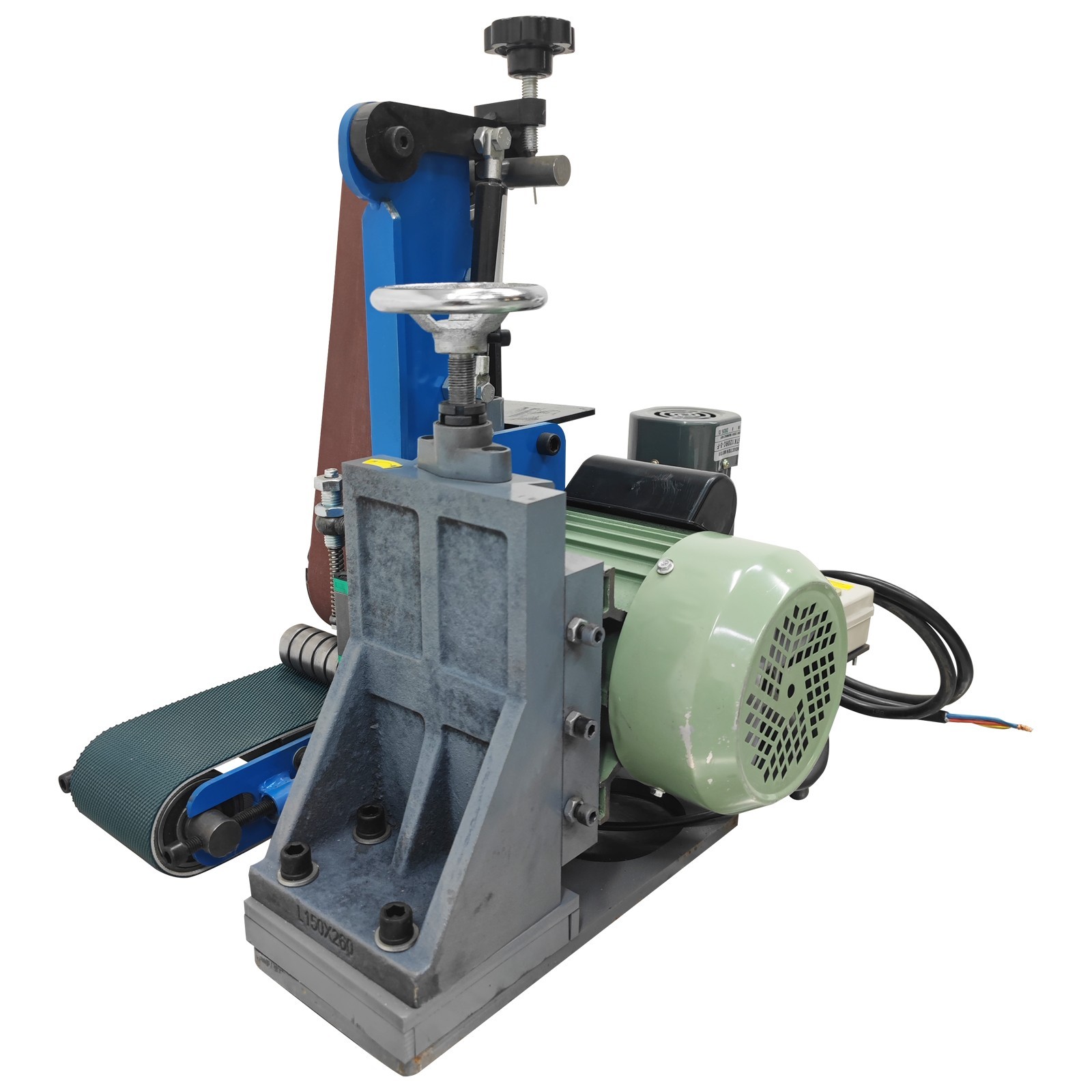 220V Flat Belt Polishing Machine Sharpener Metal Deburring Rust Drawing Sander