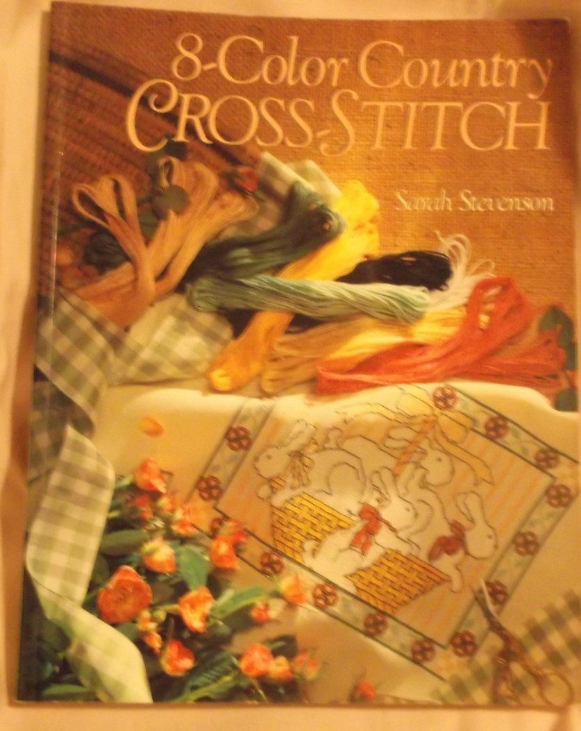 8 COLOR COUNTRY CROSS STITCH pattern 35 project design chart motif book 1995