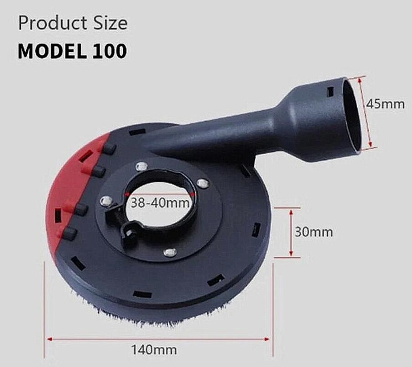Universal Surface Cutting Dust Shroud For 100/125mm Angle Grinder Dust Collector