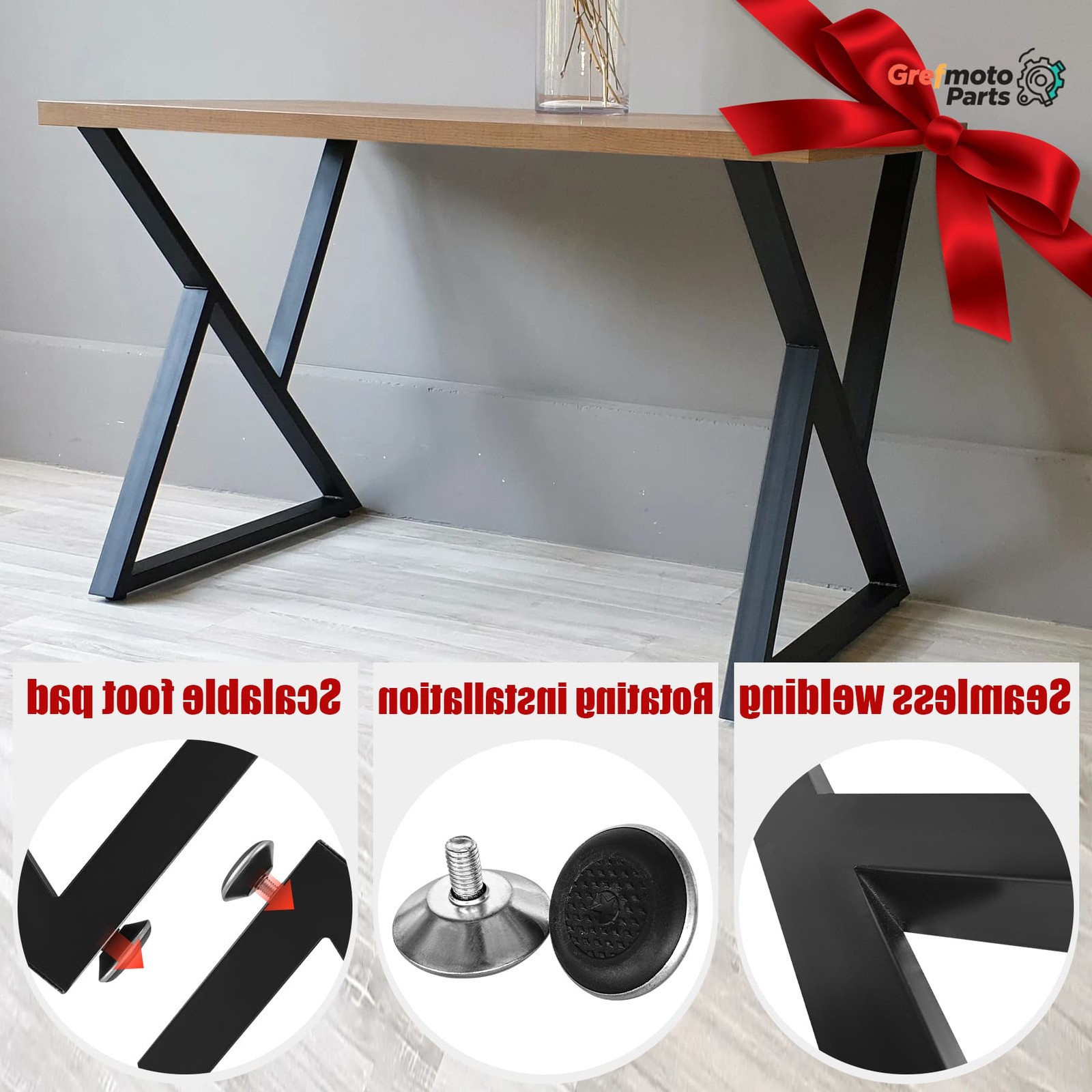 28” x 17.7” New Heavy Duty Modern Furniture Legs Industrial Metal Table Legs