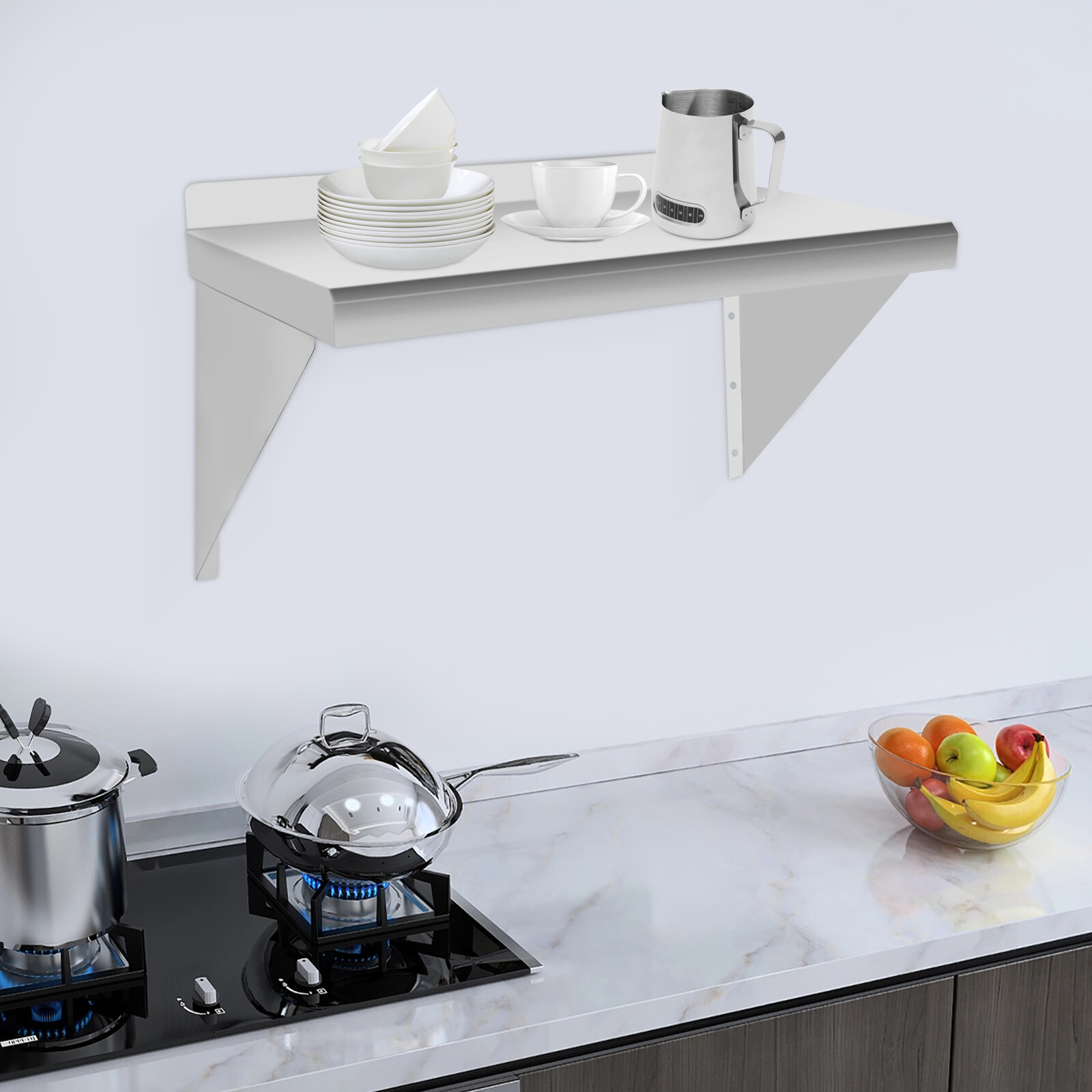 New Stainless Steel 12" x 24" Commercial Kitchen Wall Shelf Restaurant Shelving