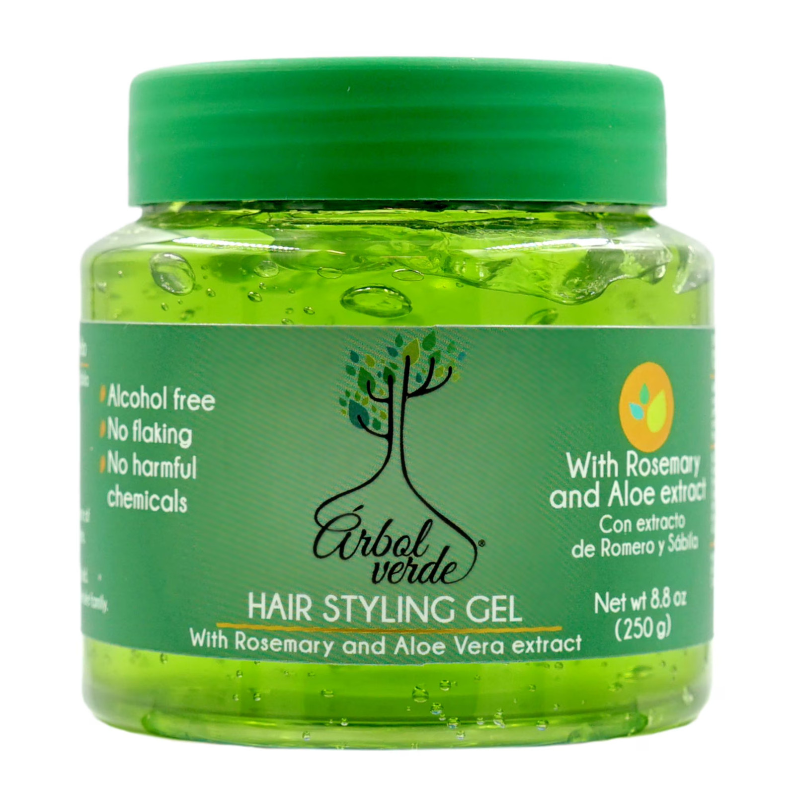 Arbol Verde Rosemary Hair Styling Gel Long Lasting Hold 8.8oz