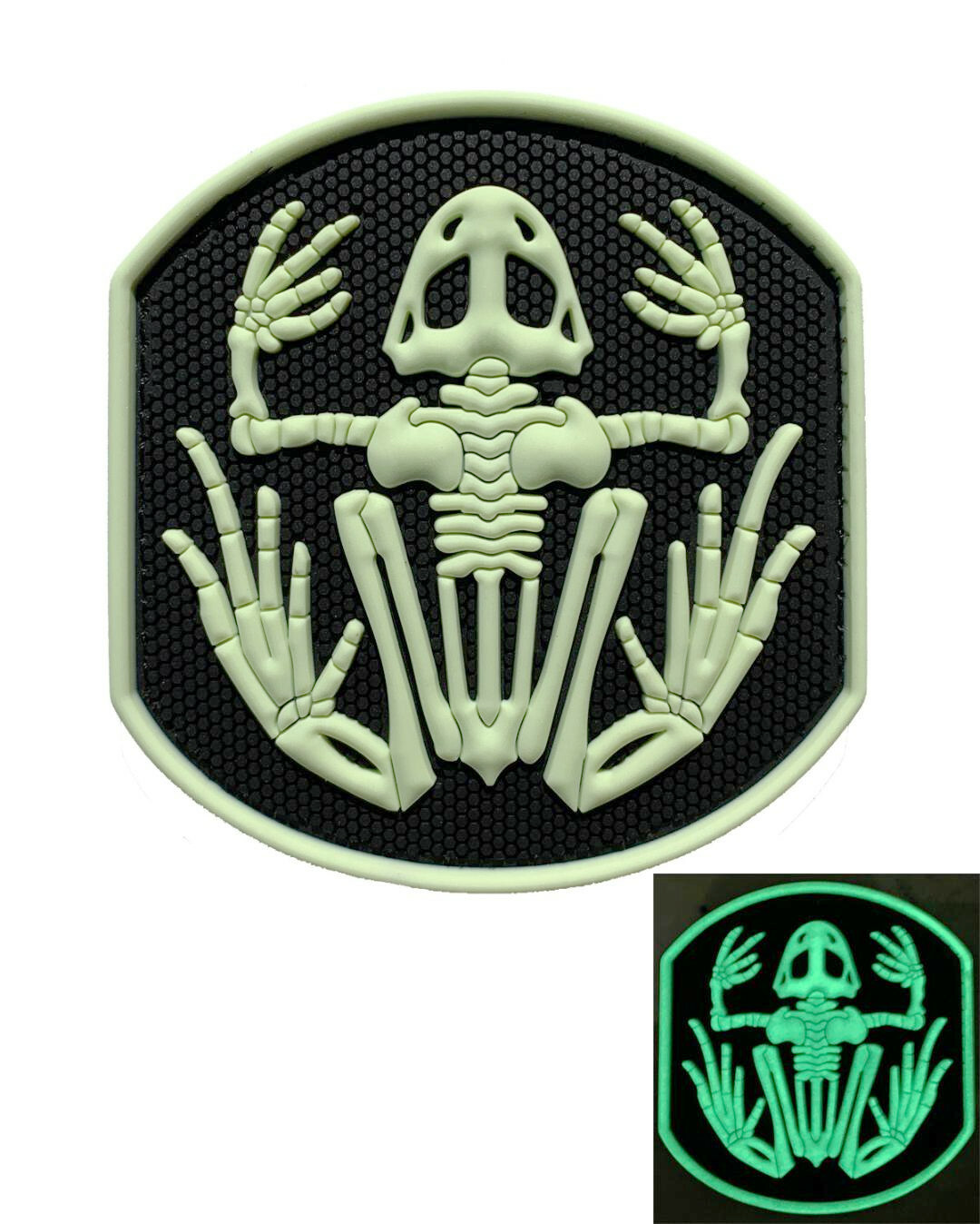 Miltacusa Seal Team Frog Skeleton Devgru Patch {3D PVC Rubber - Glow Dark -MD3]