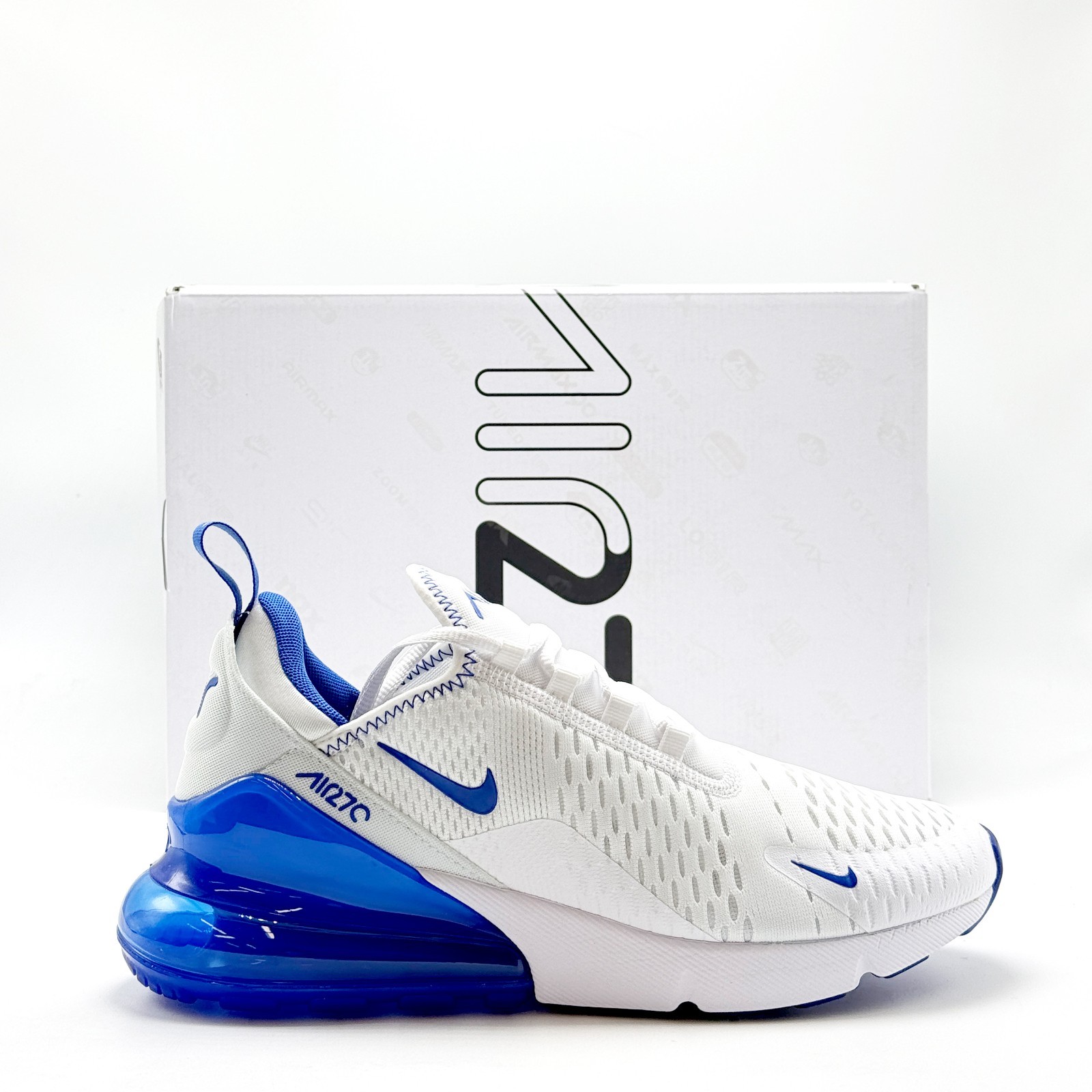 *NEW* MEN Nike AIR MAX 270 White / Racer Blue (DH0268 100) 👍