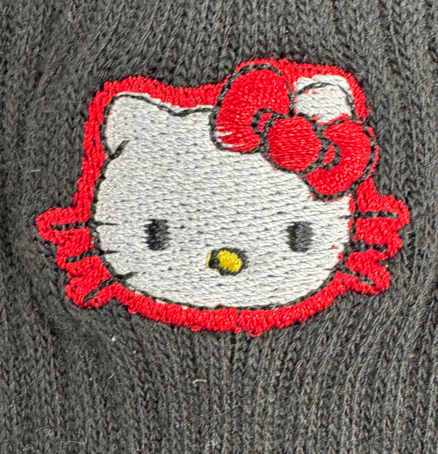 Brand New - One Size Fits Most - Hello Kitty - Embroidery - 2 Pair Crew Socks