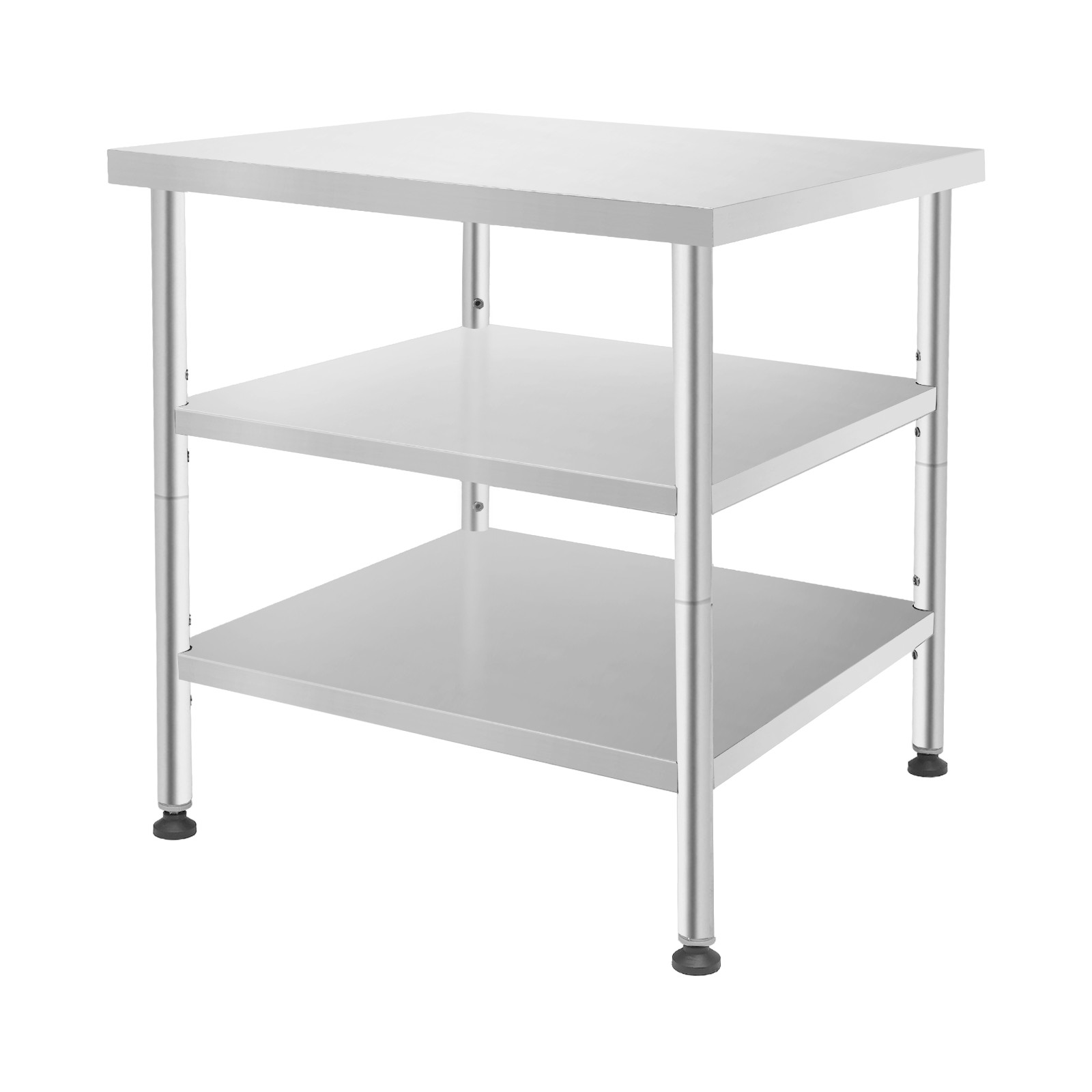 Work Table Commercial Work Table with Adjustable Under Shelves 3-Tier Work Table