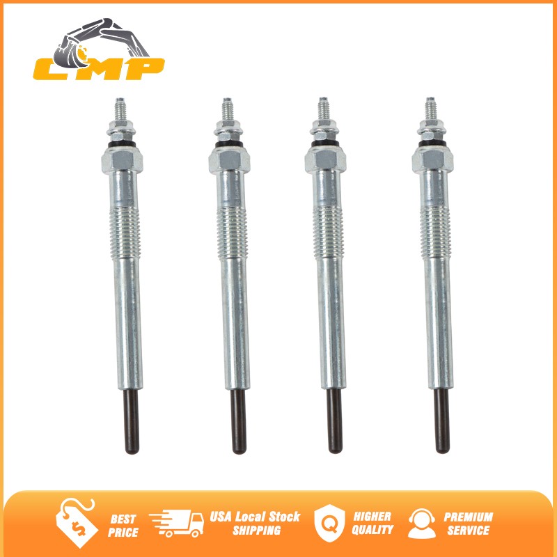 4PCS Glow Plug 129008-77800 For Yanmar Excavator 3TNV88 4TNV88 Engine