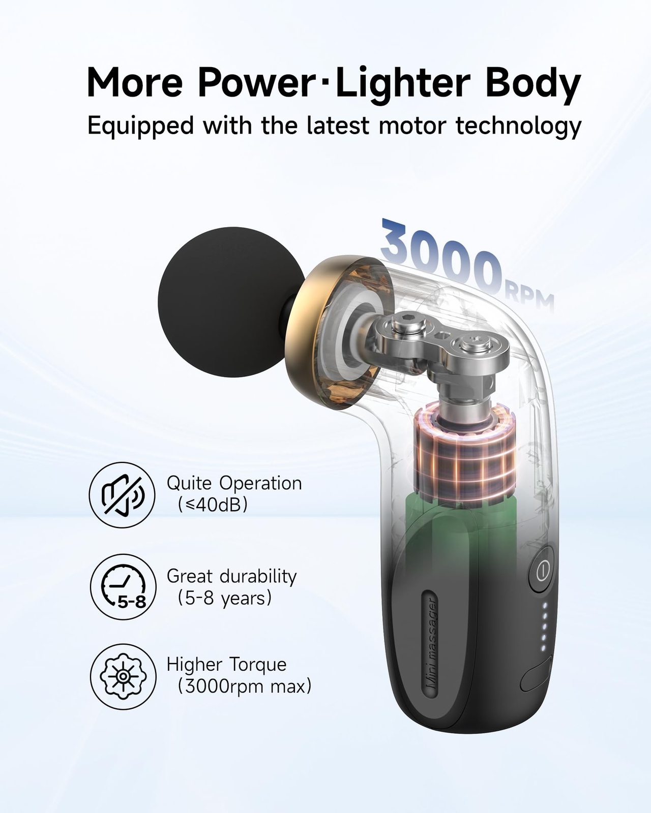 A1 Super Mini Massage Gun, Percussion Deep Tissues Muscle Massager, Travel Ma...