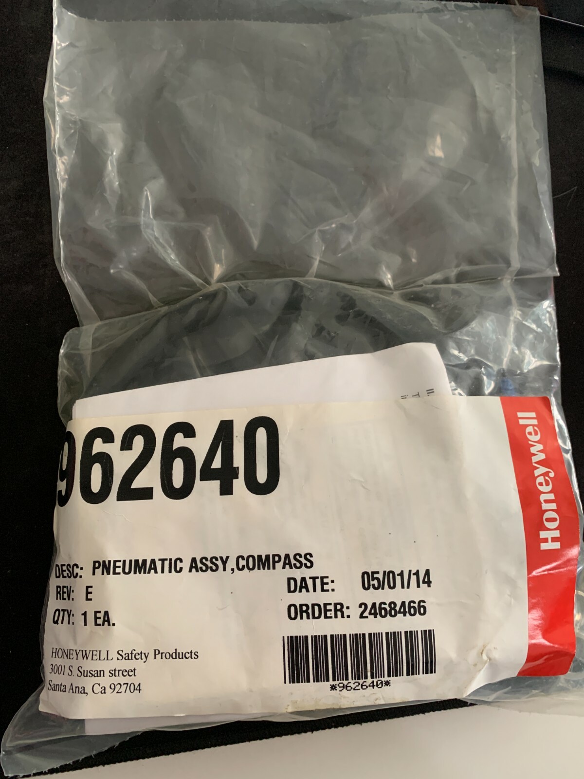 Honeywell Sperian Survivair 962640 Pneumatic Assy Compass