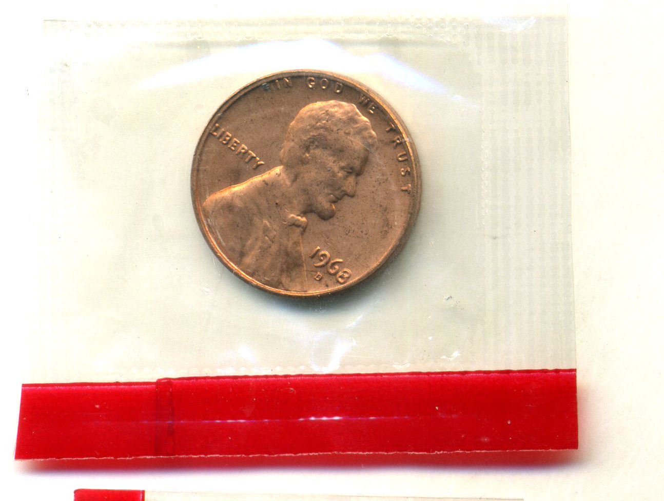 1968D GEM BU Lincoln Memorial Government Sealed UNCIRCULATED PENNY CENT COIN#283