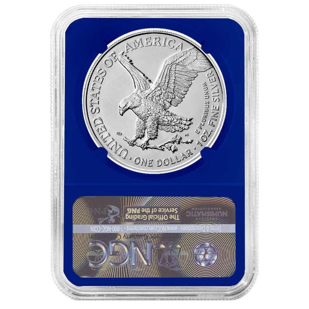 2023 $1 American Silver Eagle NGC MS69 ALS Label Blue Core
