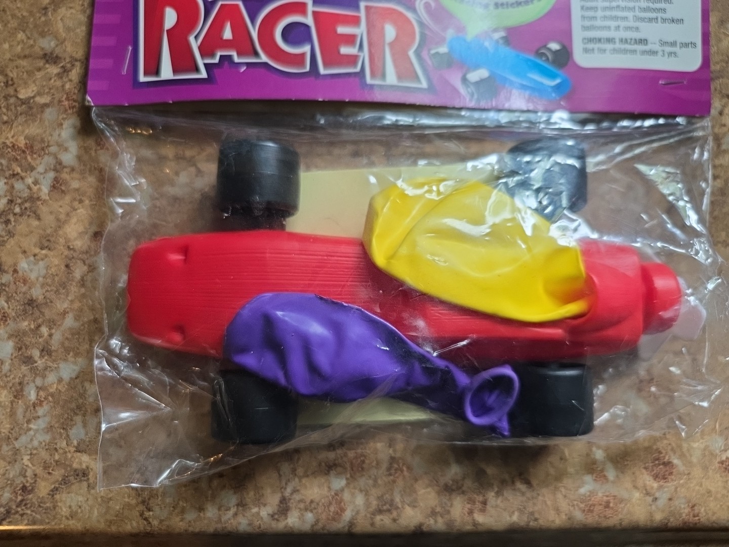 Balloon Car Racer With Decals & 2 Balloons