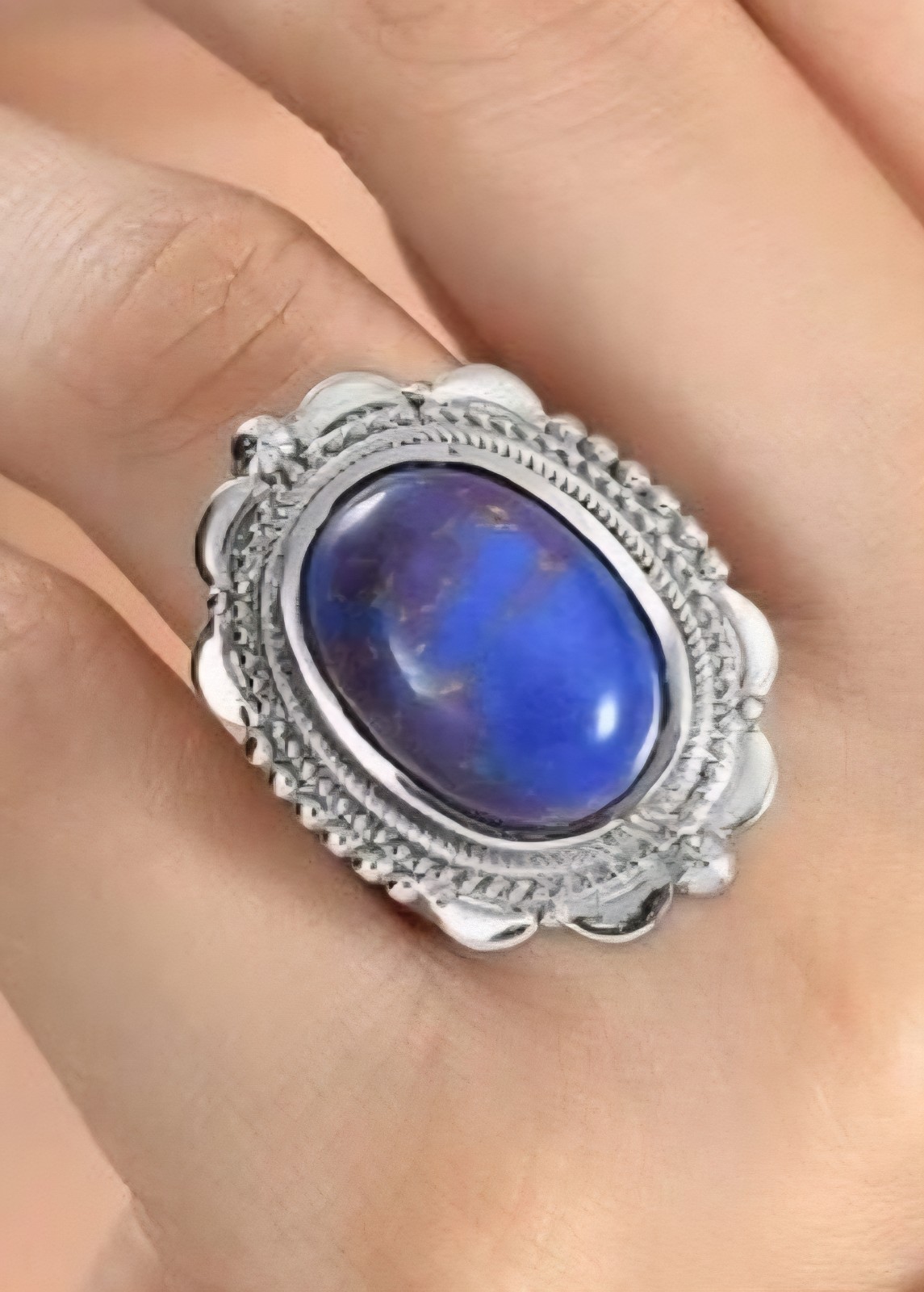 Purple Mojave Turquoise 10.70ctw ring size 8 Stainless Steel 316L