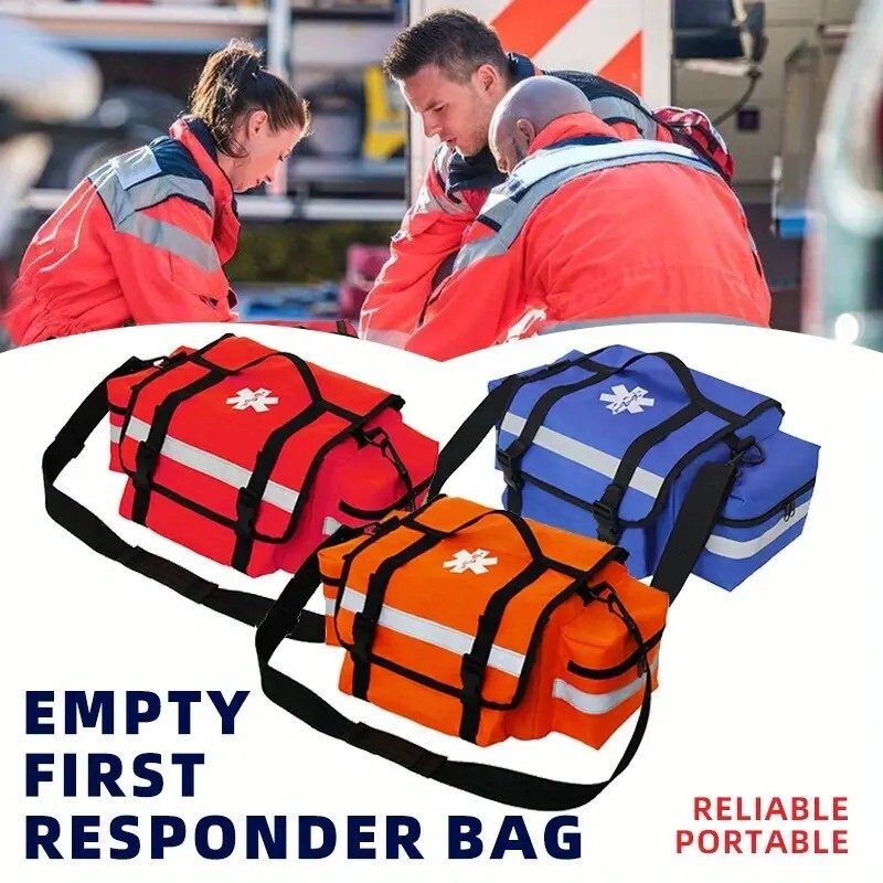 First Aid Bag  EMT Bag  Medical Supplies Trauma First Responder Bag  Red LARGE