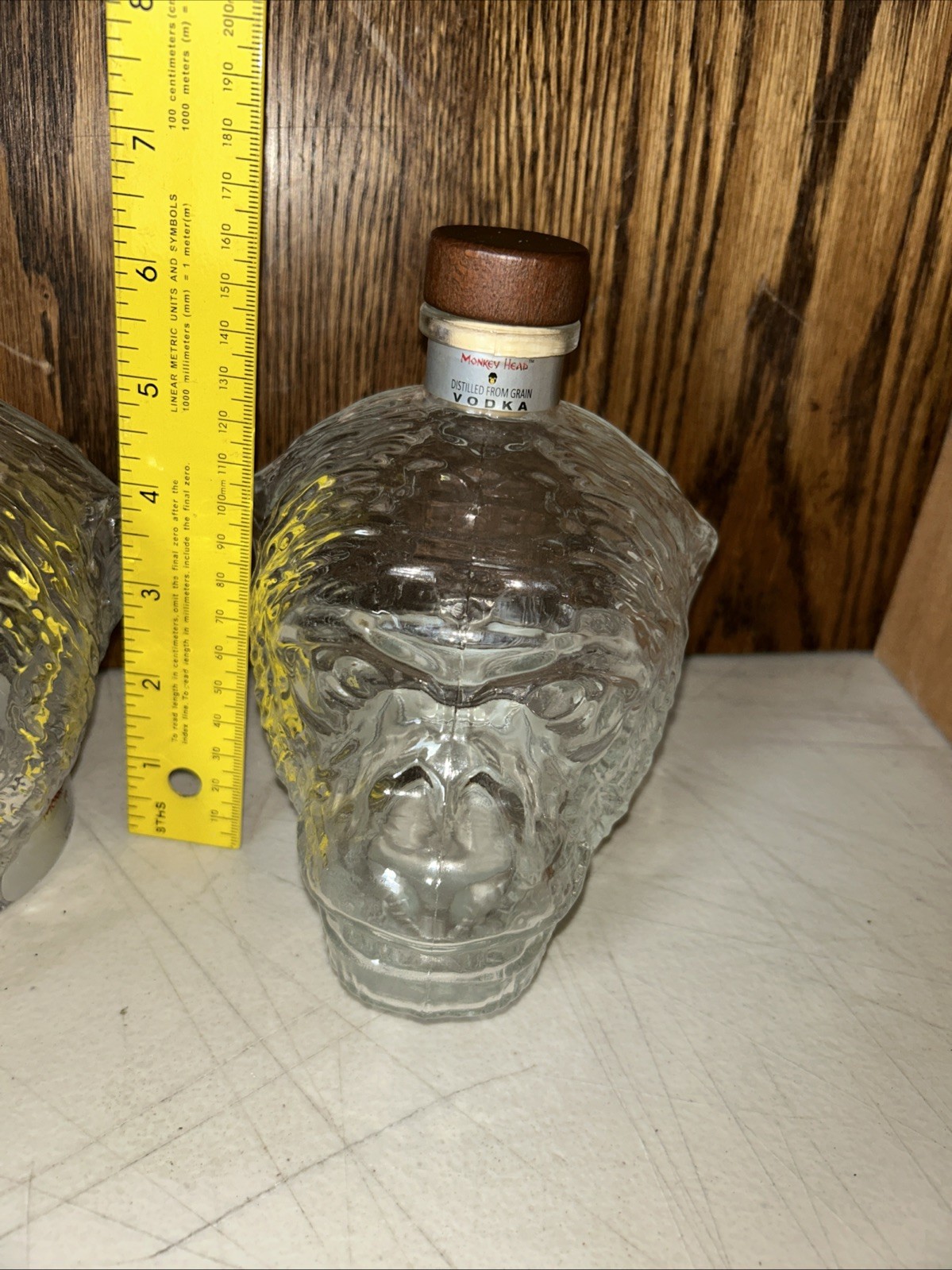 x1 - Monkey Head Vodka (Empty) Glass Bottle Gorilla Head Decanter Decoration