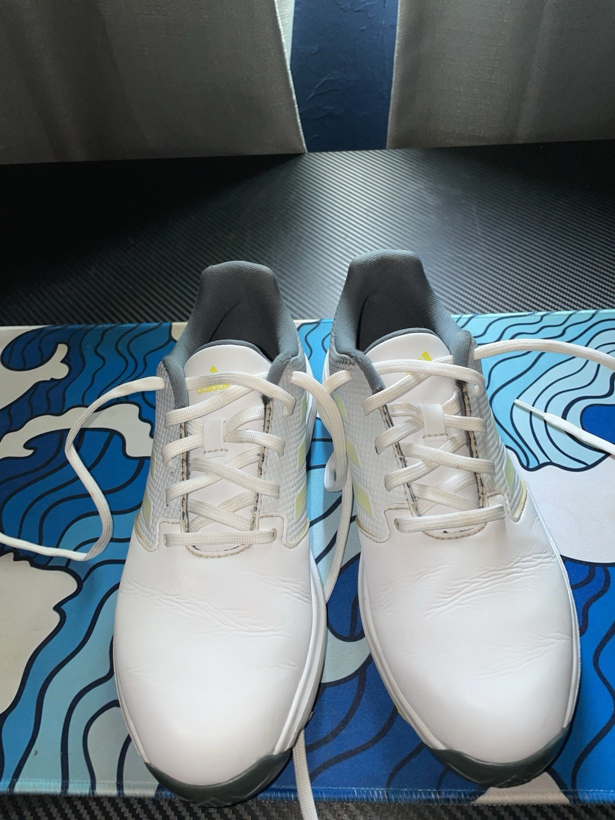Adidas Golf Shoes Yellow Accents Comfortable & Stylish Footwear Size 5