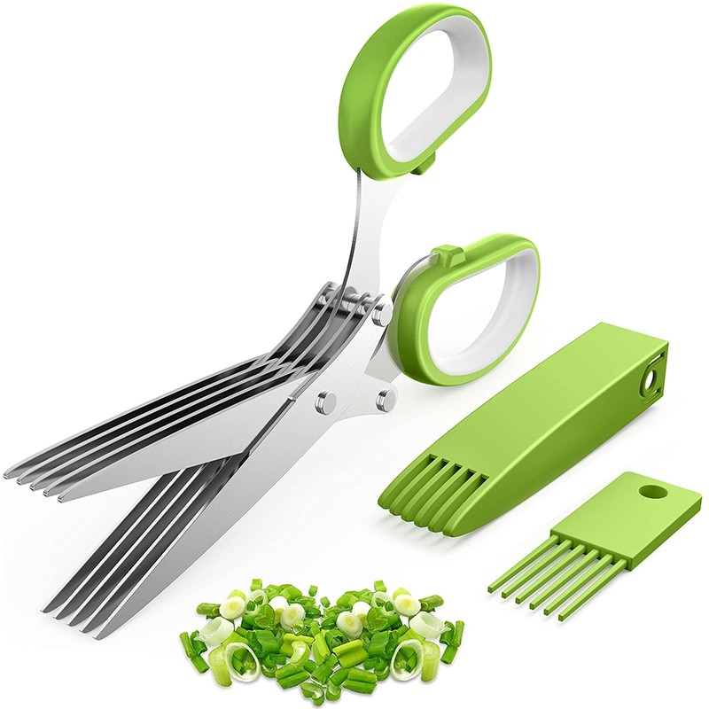 3Pack Stainless Steel 5 Blade Professional Shredding Scissors Sharp Kitchen Tool