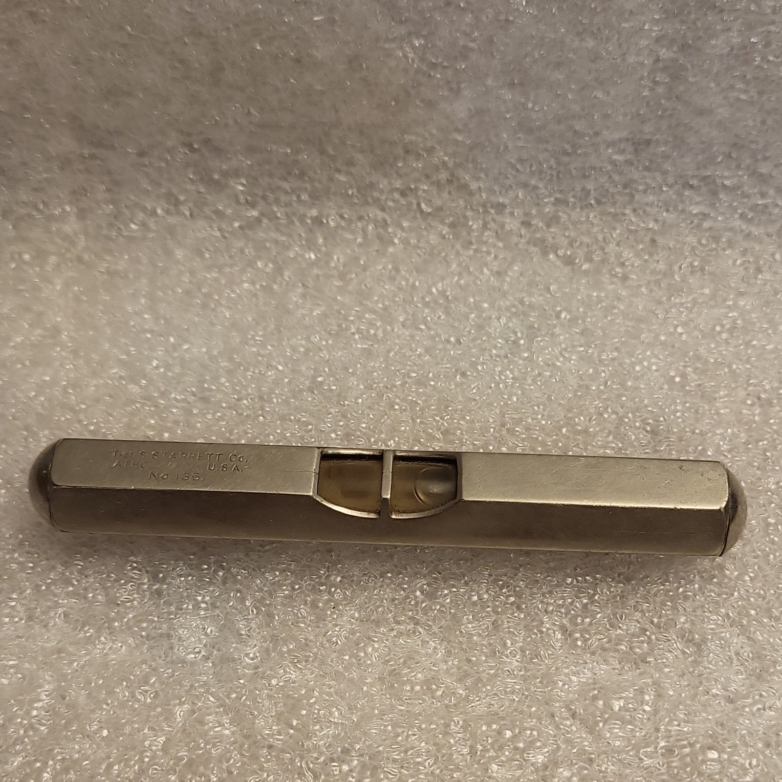Vintage 1909-1938 Starrett No.135 Pocket Level Metal Portable Machinist Tool