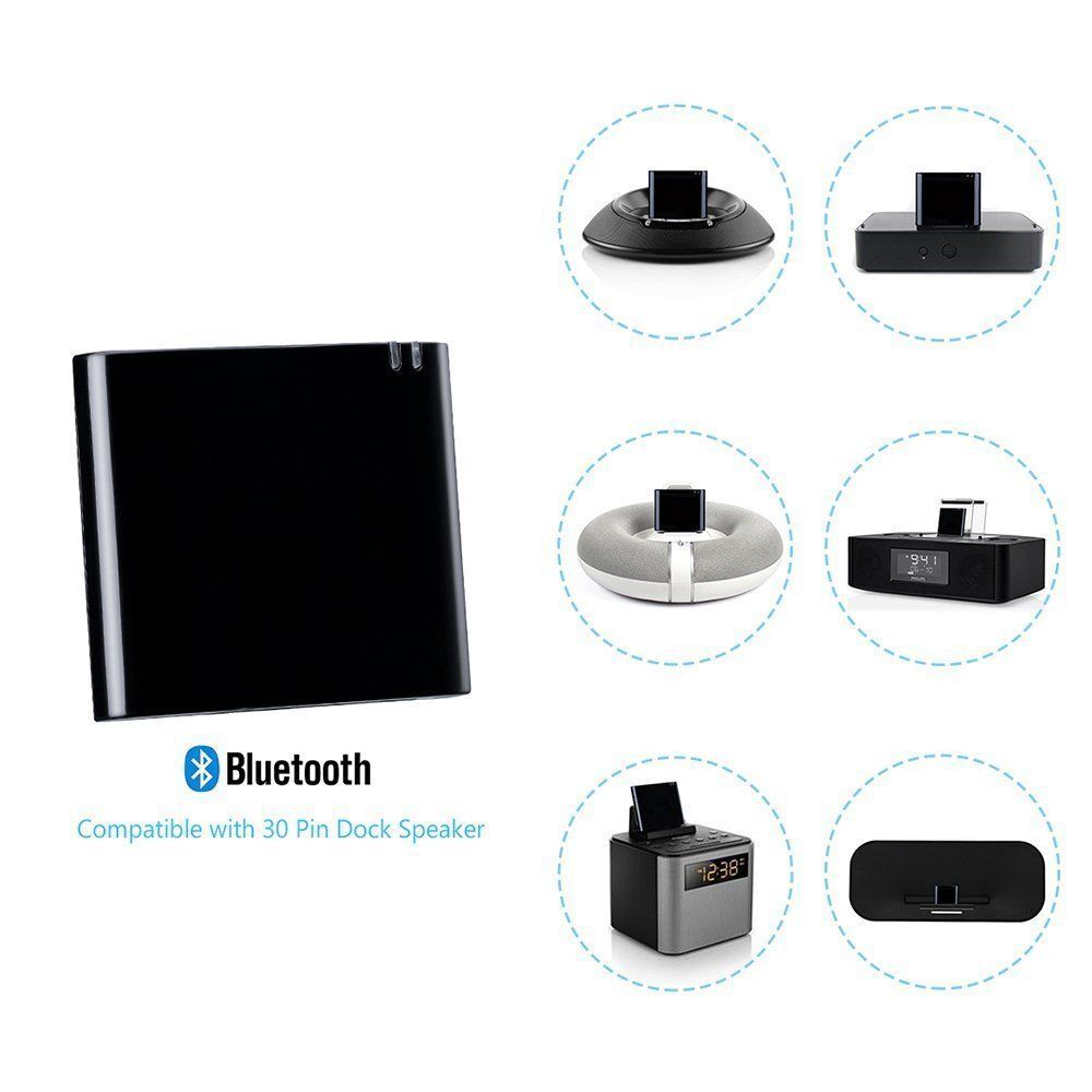 Dock For iPod/iPhone Wireless Music Adapter 30 Pin Bluetooth 5.1 Audio Receiver