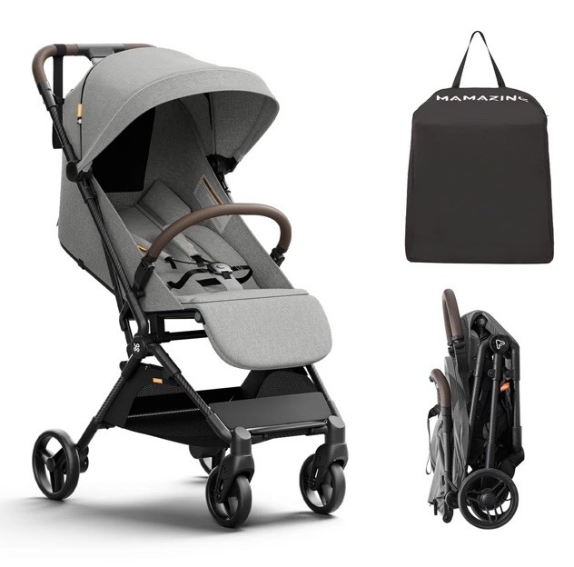 MAMAZING Travel Stroller 11.6lbs. Air Travel-Friendly W/CushionGrey-NEW OPEN BOX