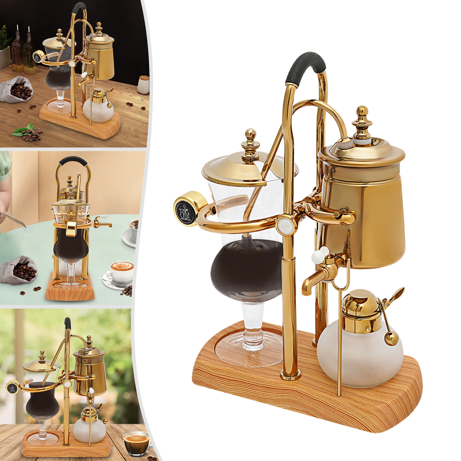 Retro Coffe Maker Belgian Belgium Luxury Royal Family Balance Syphon Coffee Make