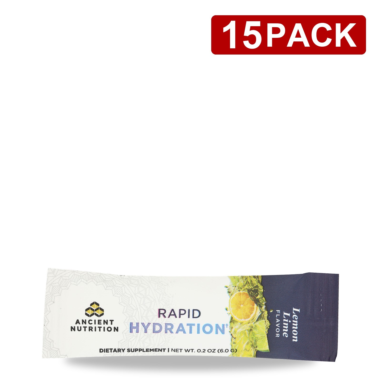 Lemon Lime Rapid Hydration Powder By Ancient Nutrition Dietary Supplement 15 ...