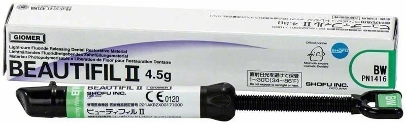 10 X SHOFU Beautifil II 4.5g Dental Composite Fluoride Release Shade BW