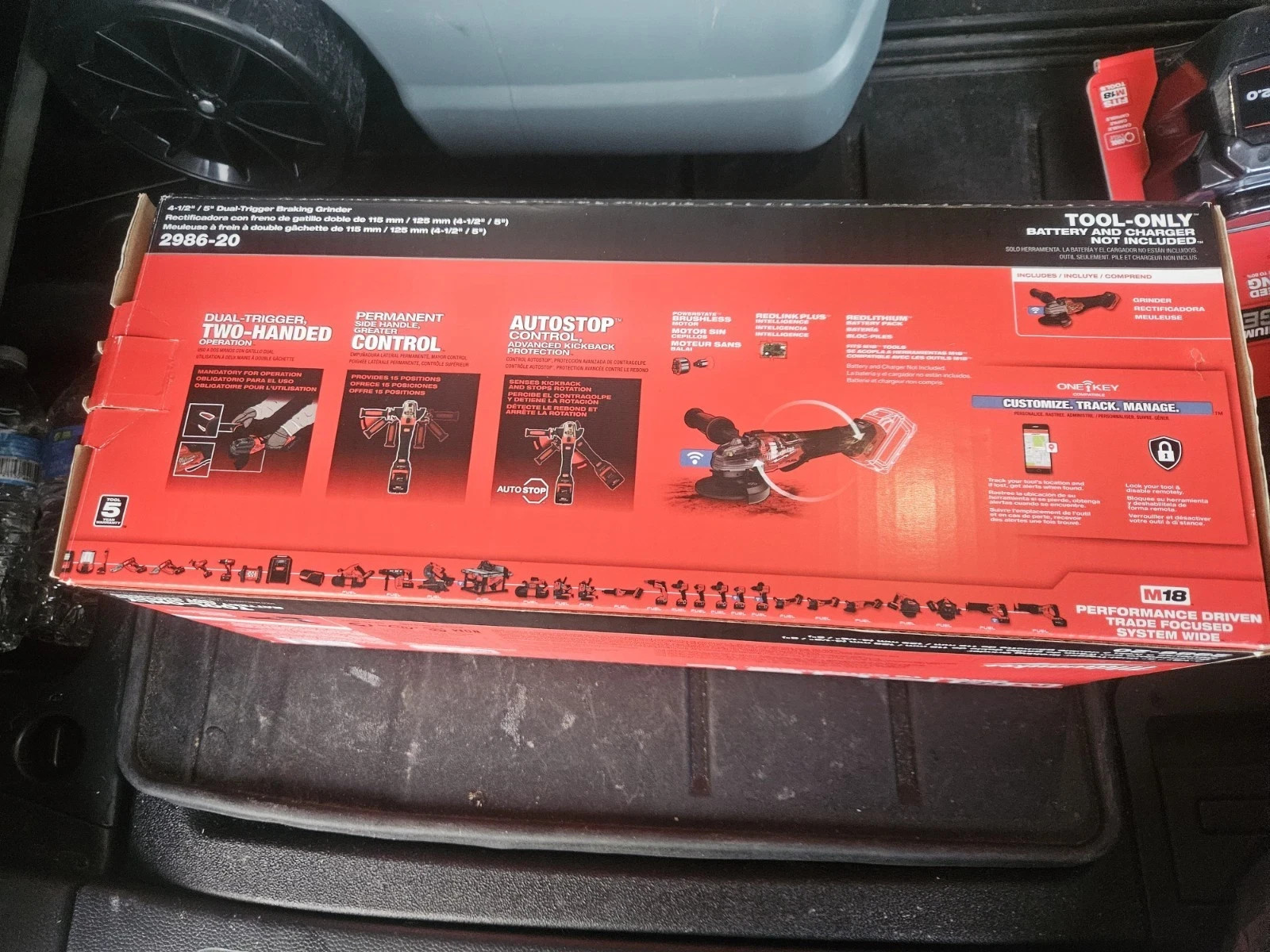 Milwaukee 2986-20 M18 FUEL 5" Dual-Trigger Angle Grinder Brake Paddle -Bare Tool