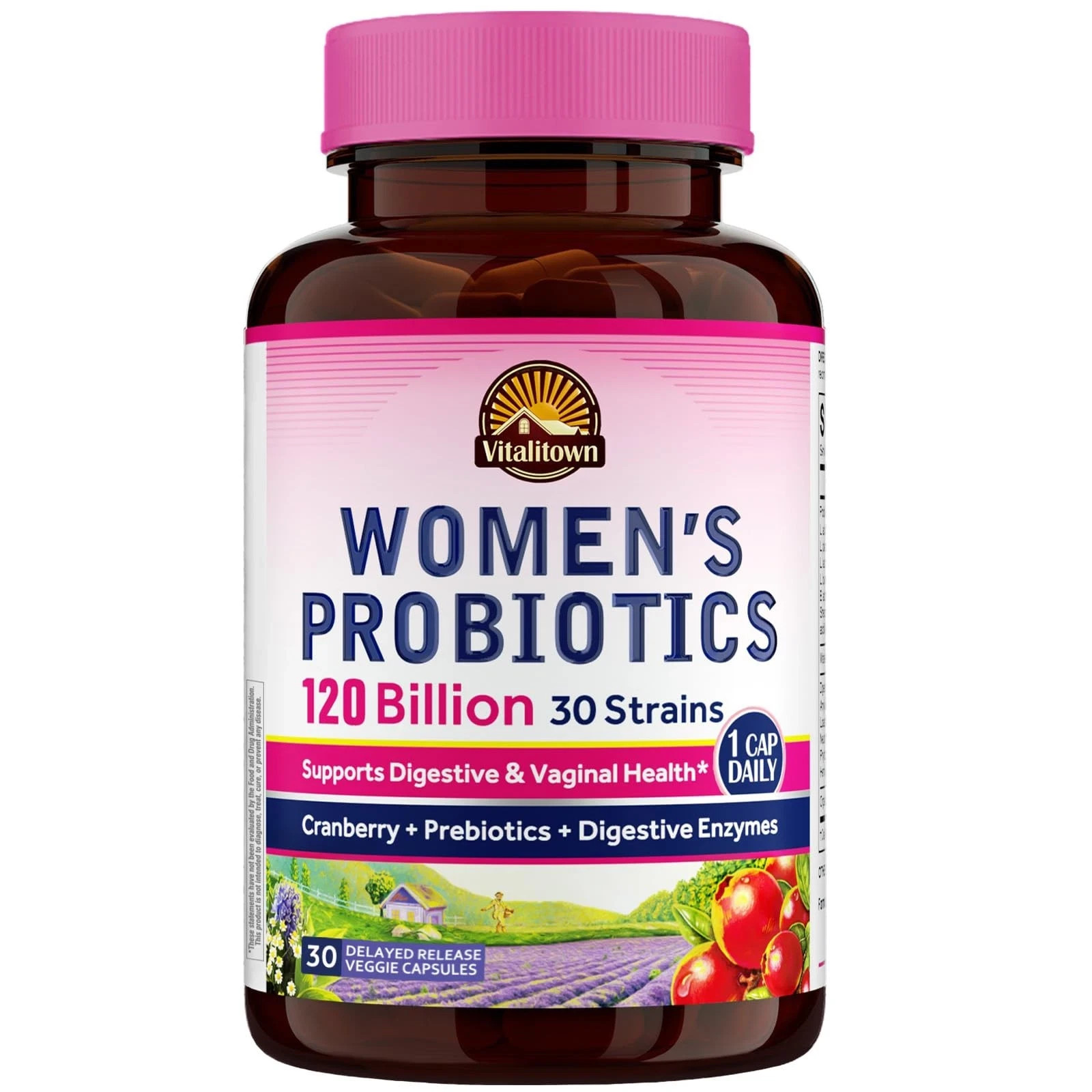 Vitalitown Probiotics for Women 120 Billion CFUs, 30 30 Count 2PACK!! EXP 10/26