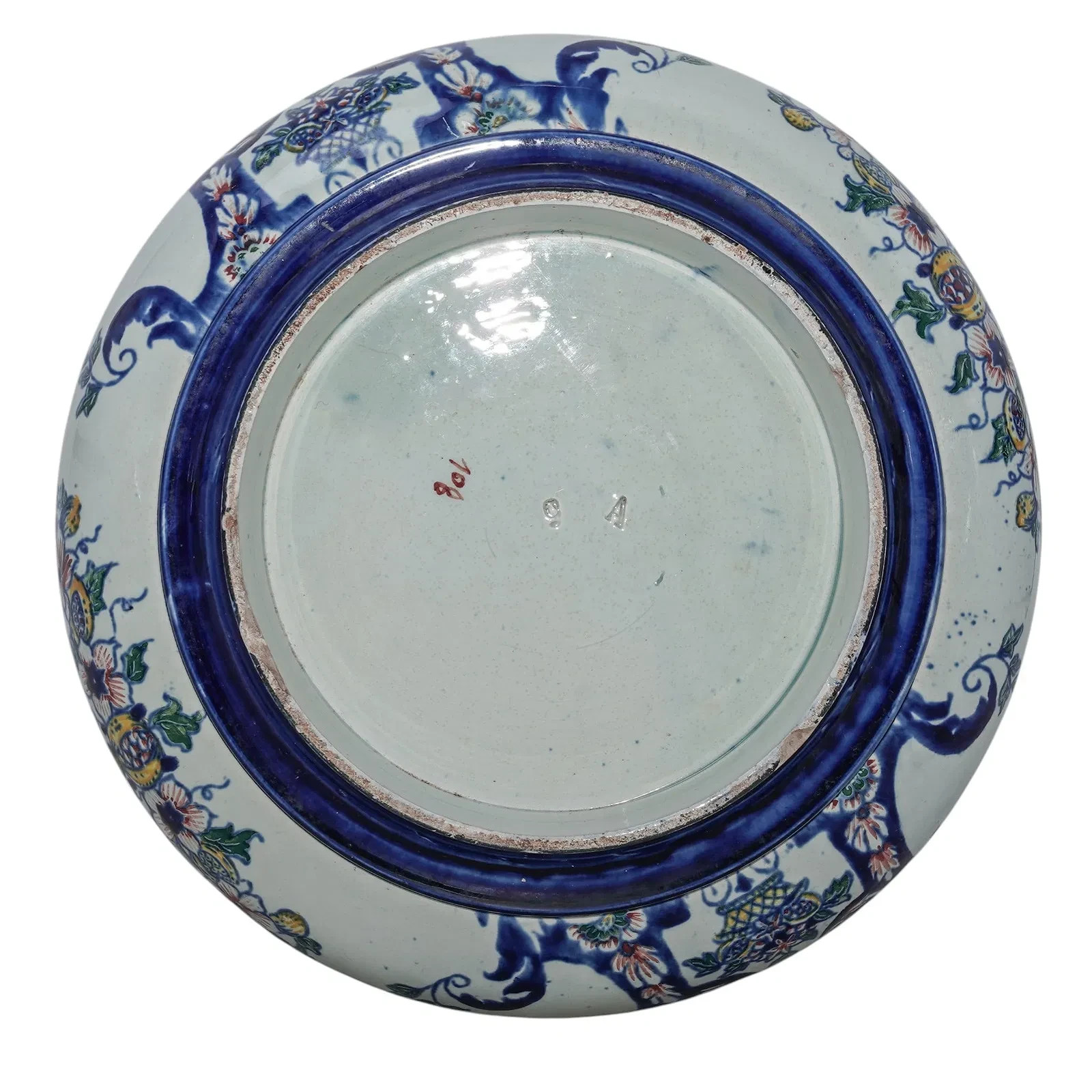 19th Cent. French Faience Cache Pot