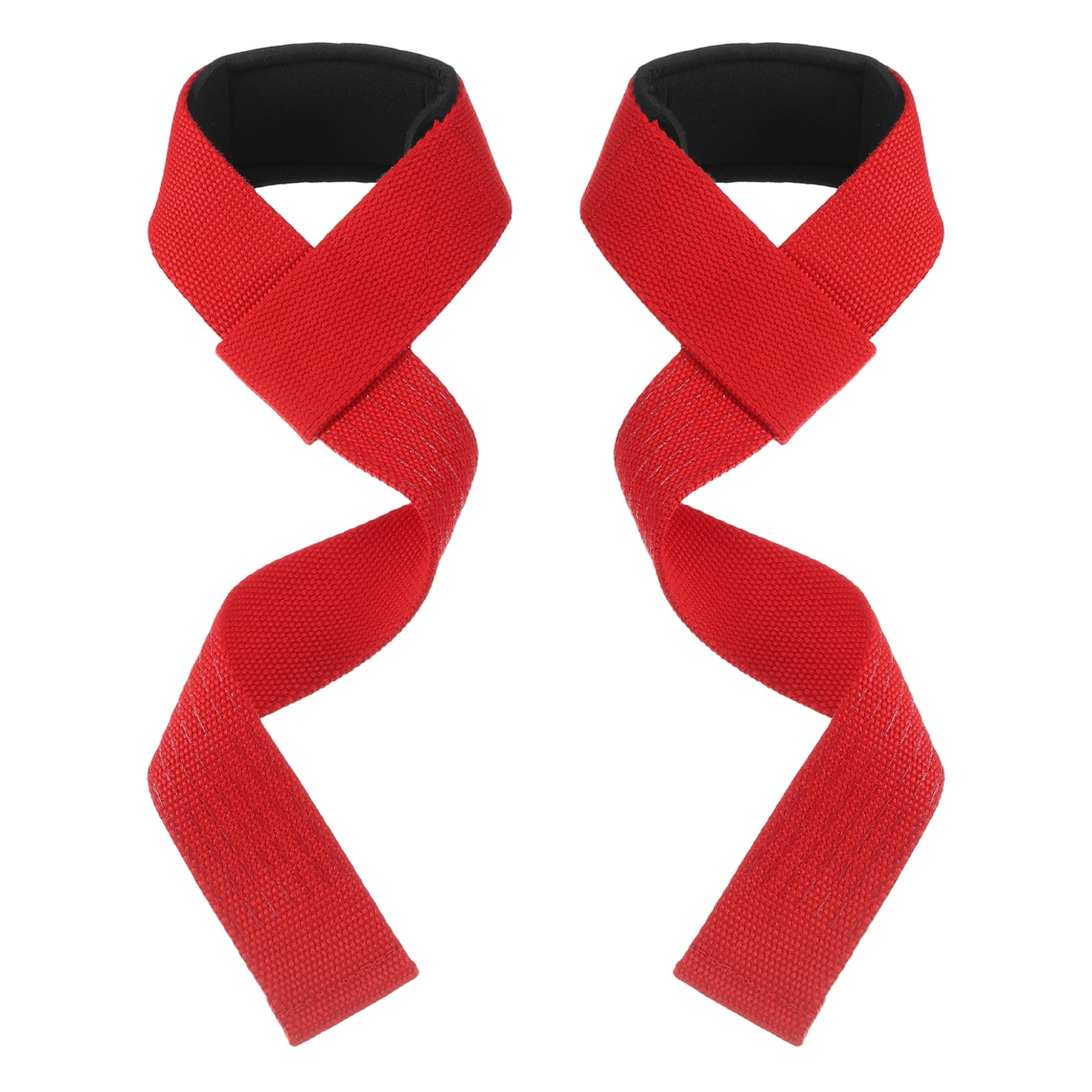 2 Pcs Padded Lifting Strap for Men Women Weightlifting, Red