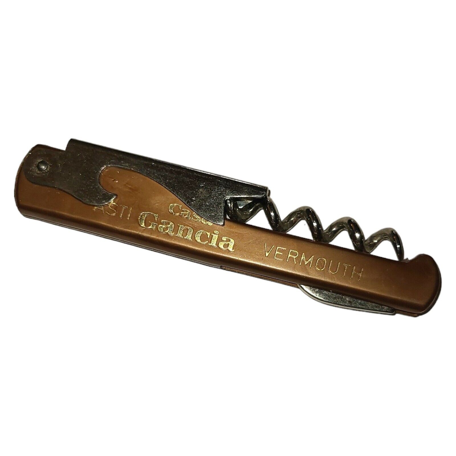 Casa Gancia Vermouth Promotional Corkscrew Bottle Opener Vintage Made In Italy