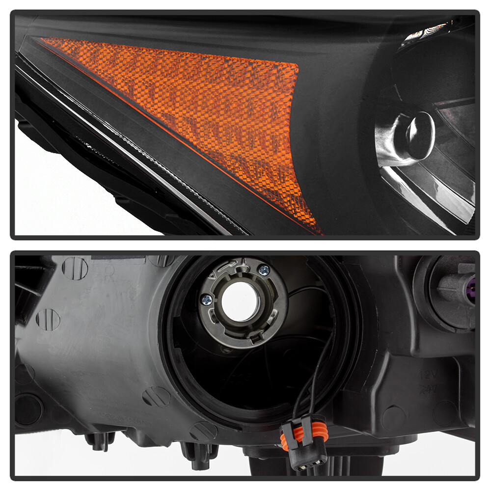 2009-2012 Chevy Traverse LS/LT Black Headlights Headlamps Replacement Left+Right