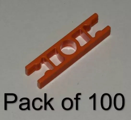 (100) K'nex Orange Ladder 2-Way Straight Connectors - KNEX Standard Parts Peices
