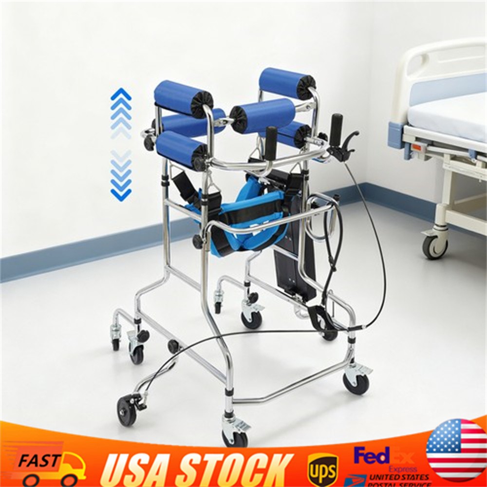 Adjustable Adult Standing Walker 8-Wheels Walking Aid for Patients and elder