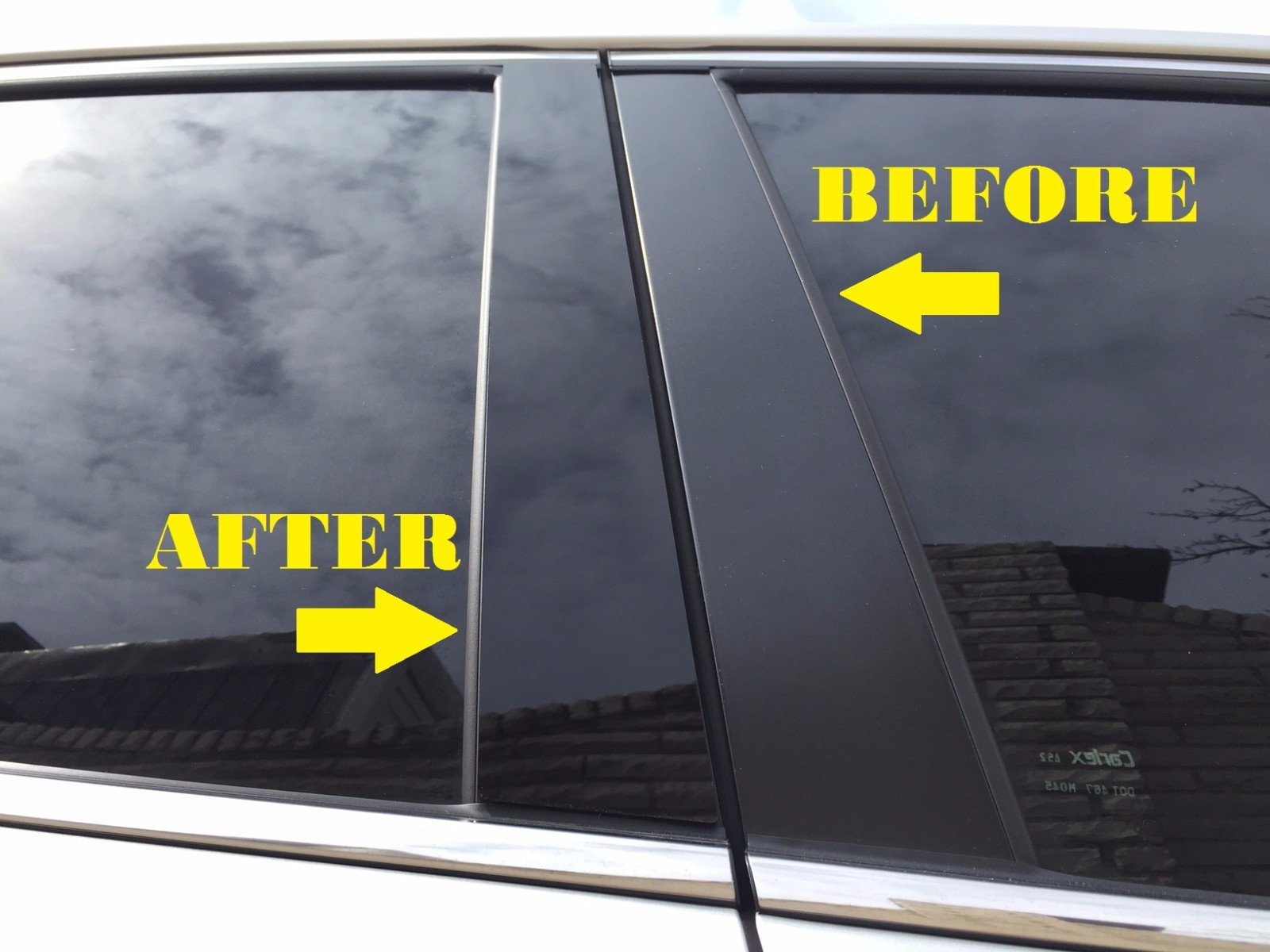 Black Pillar Posts Covers 6PCS Door Trim FOR Ford Explorer 20-23 W/Key Cutout