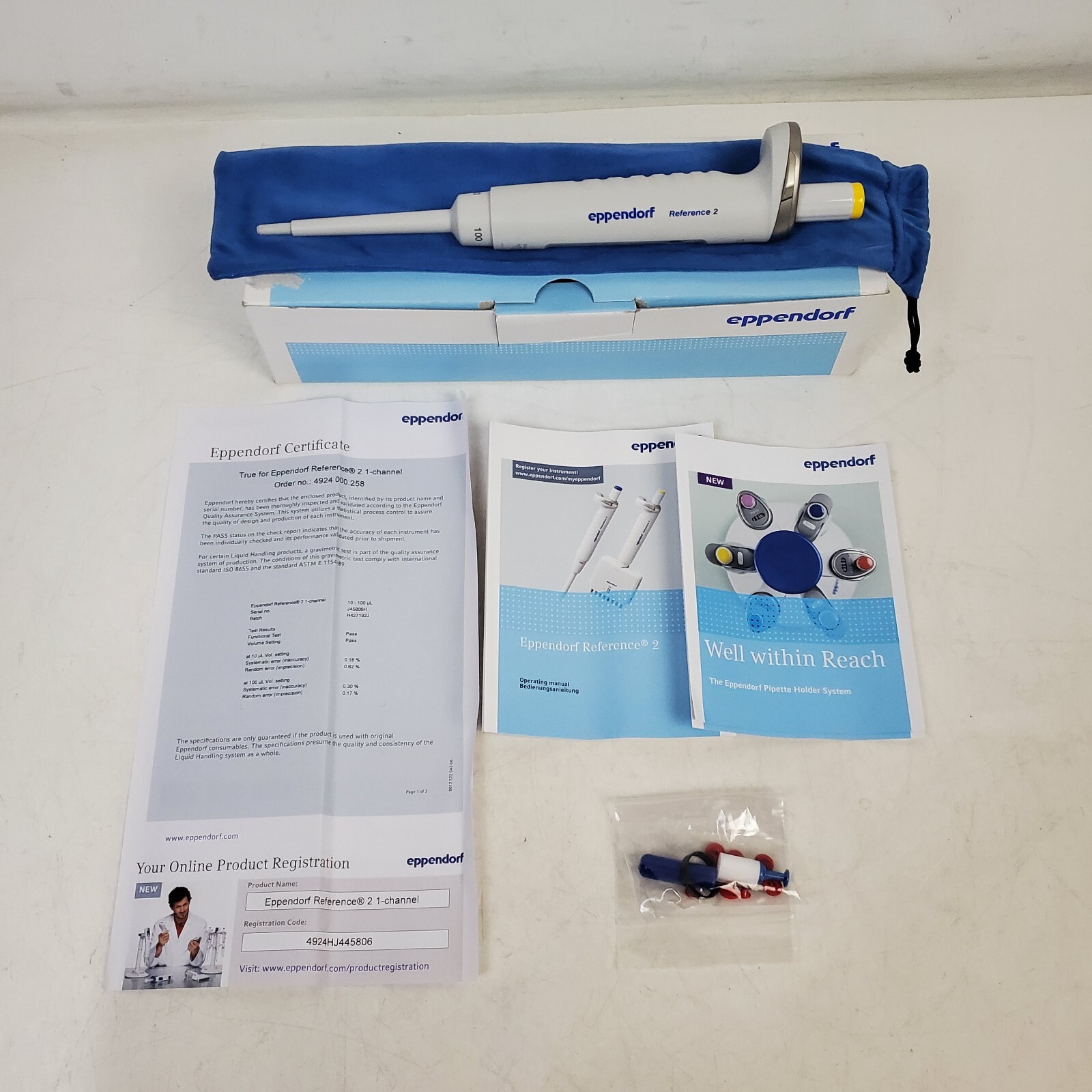 Eppendorf Reference 2 Variable 10-100uL 4924000258