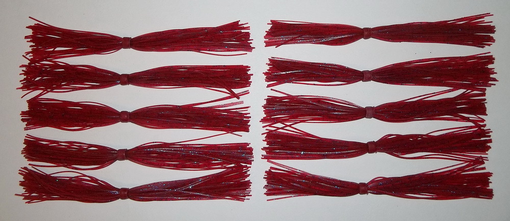 10 Custom Made Silicone Spinnerbait Skirts(Plum) -Bass Fishing -Fishing - "NEW"