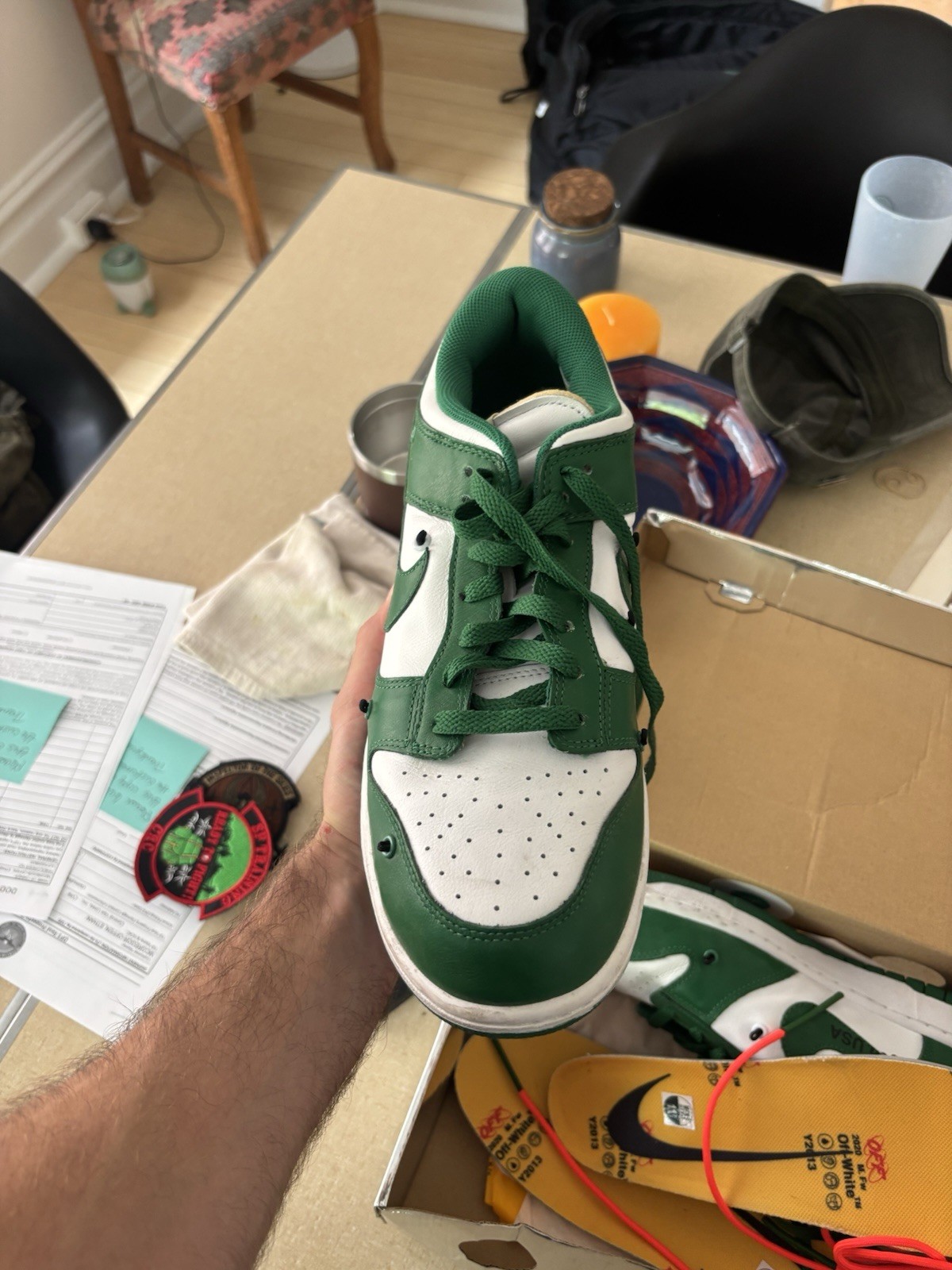 Nike OFF-WHITE Dunk Low Pine Green