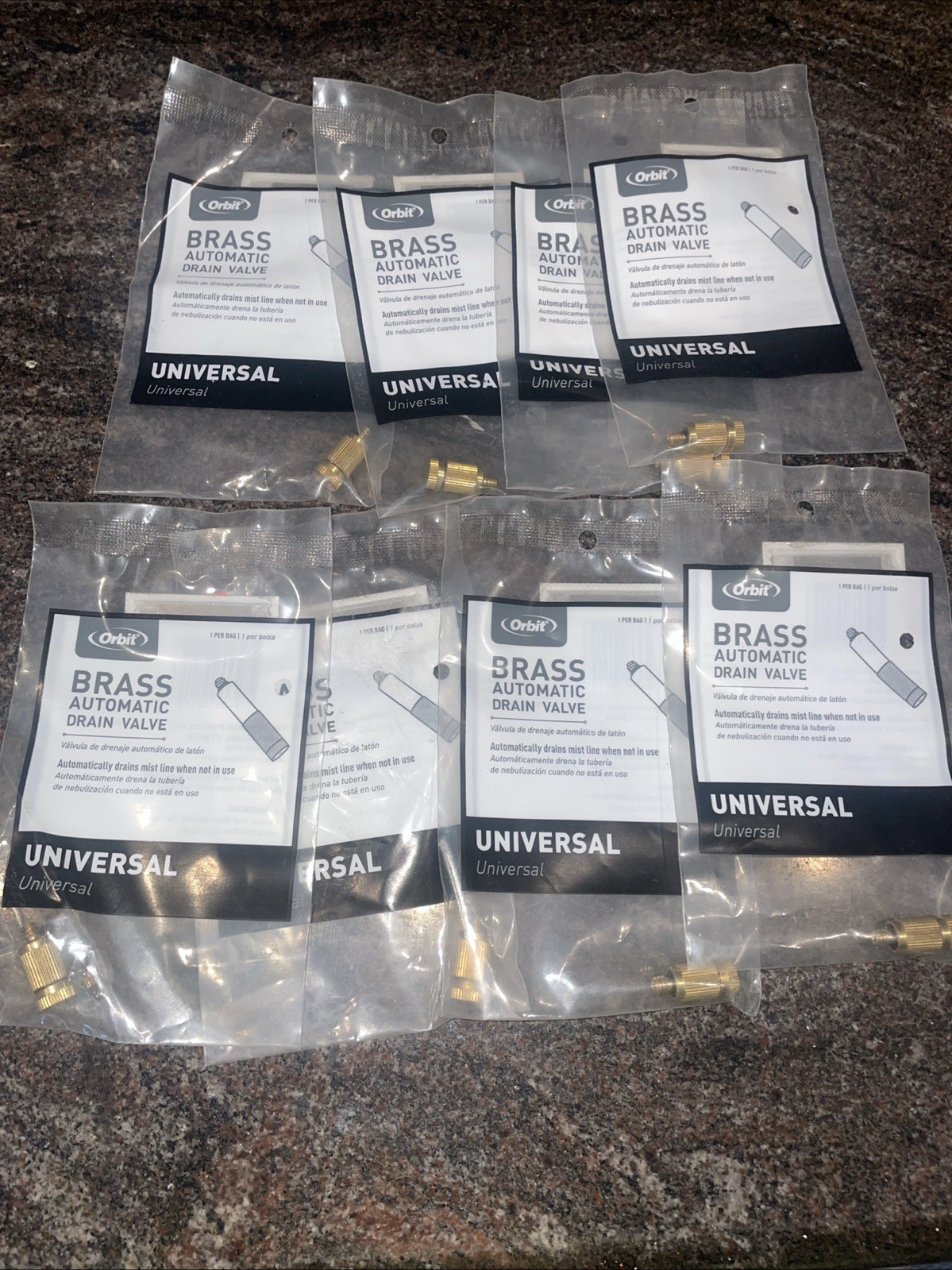 8 PACK Orbit Drain & Air Cocks 3/8 in. Mist Auto-Drain Valve 10115H New Sealed