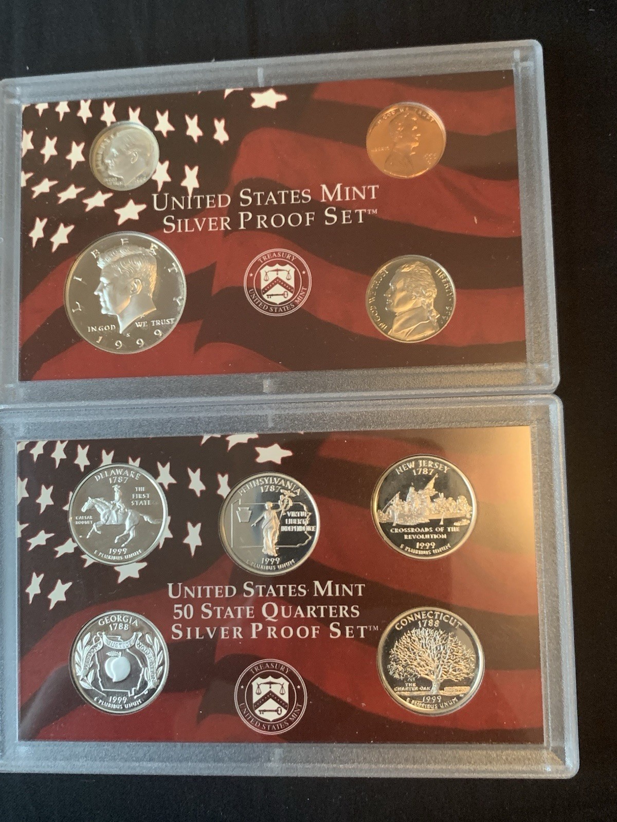 1999 Us Mint Silver Proof Set (box And Papers)