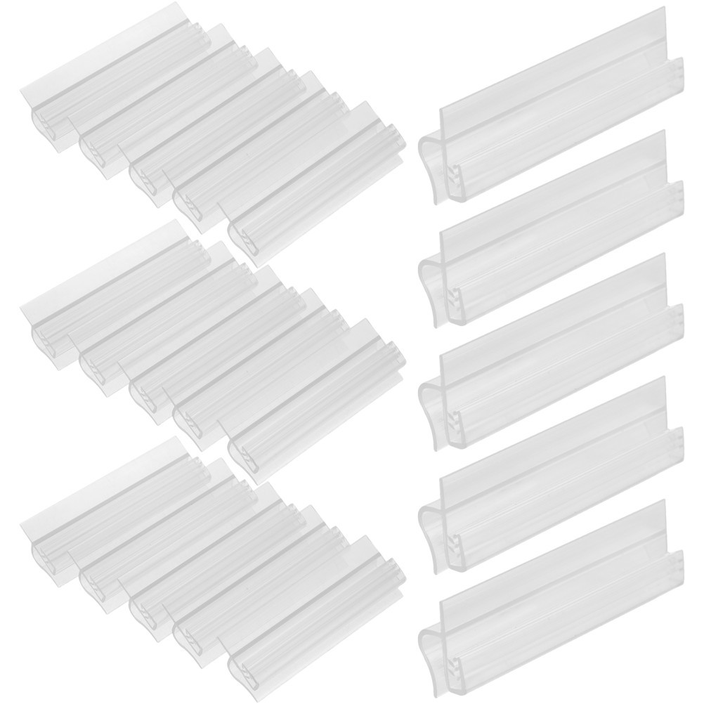50Pcs Reusable Transparent PVC Aisle Card Grip Double Layer Retail Shop Display