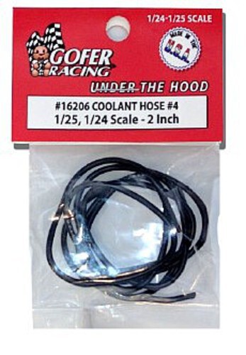 Gofer-Racing Coolant Hose 2'' - Plastic Model Vehicle Accessory - 1/24-1/25
