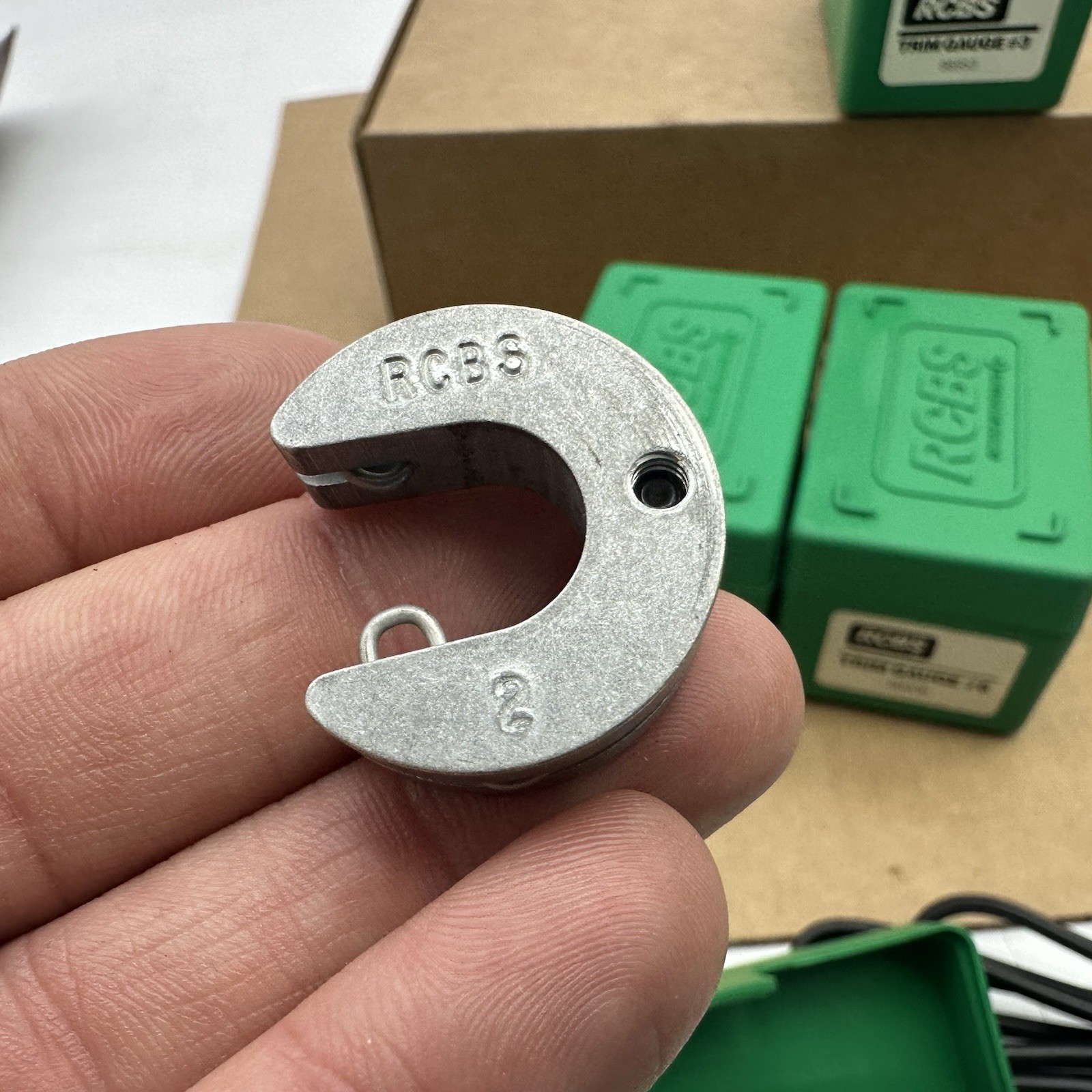 RCBS TRIM GAUGES SET OF 5 With Cases FOR RCBS CASE TRIMMER #1 #2 #3 #4 #6 USA