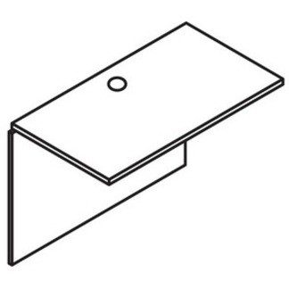 Lorell LLR69426 Essentials Bridge 42" Cherry Laminate