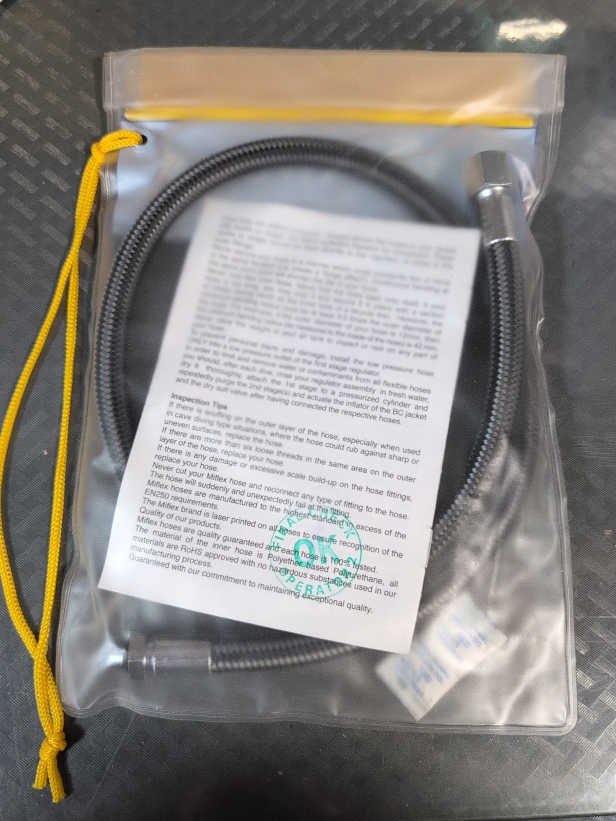 XS Scuba Miflex Low Pressure Hoses Carbon Gray 30" MLP30-CN New #54