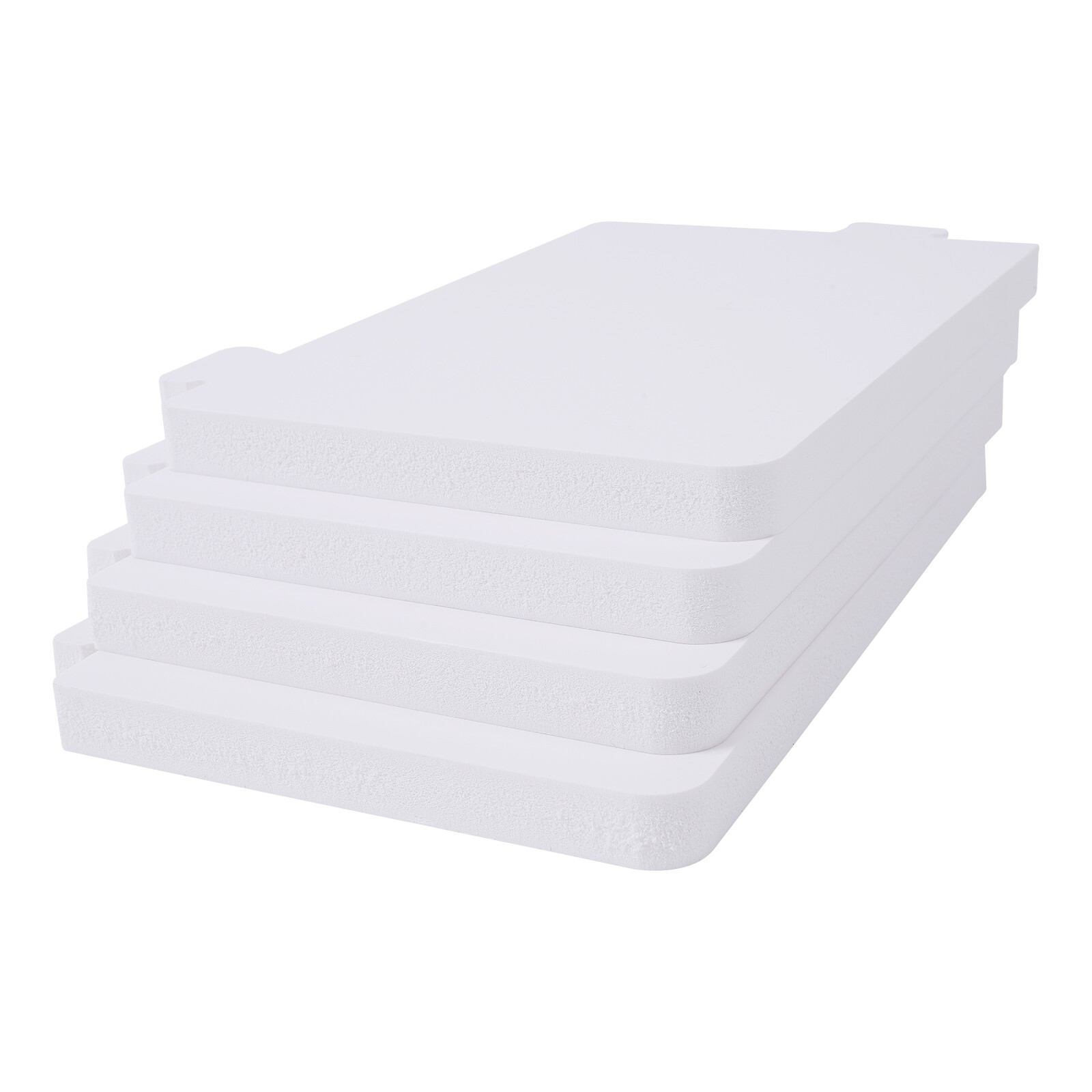 4-Tier White 360° Rotating Bookshelf Standing Bookcase Small Corner Bookcase