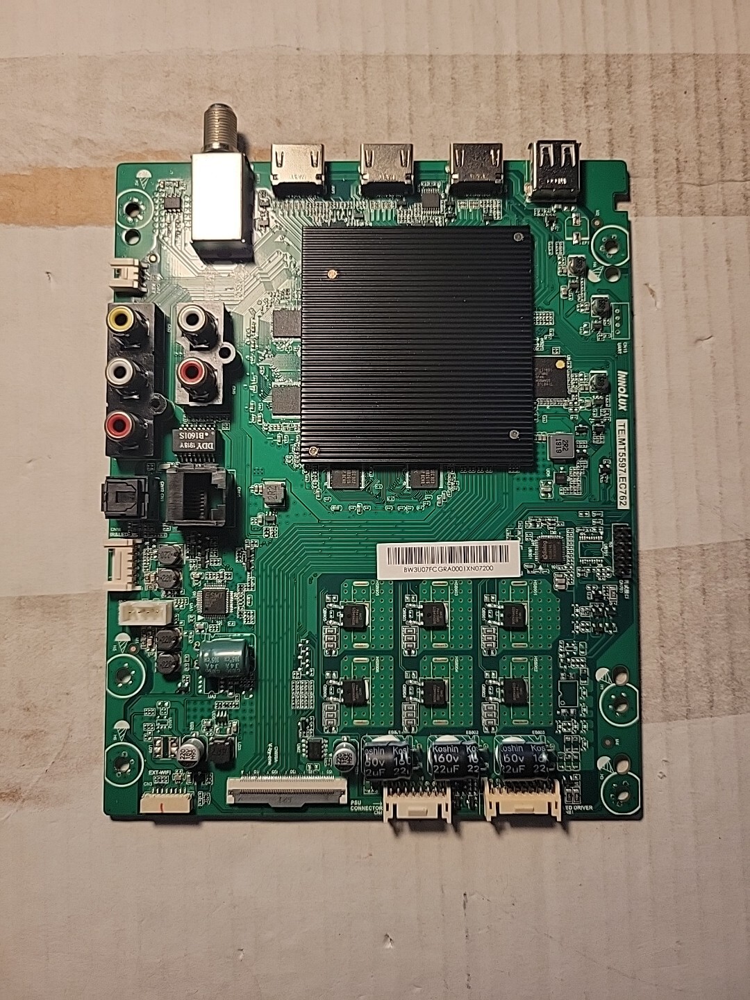 Vizio V655-G9 Main Board PN: 6M03A0000S00J BN: TE.MT5597.EC762