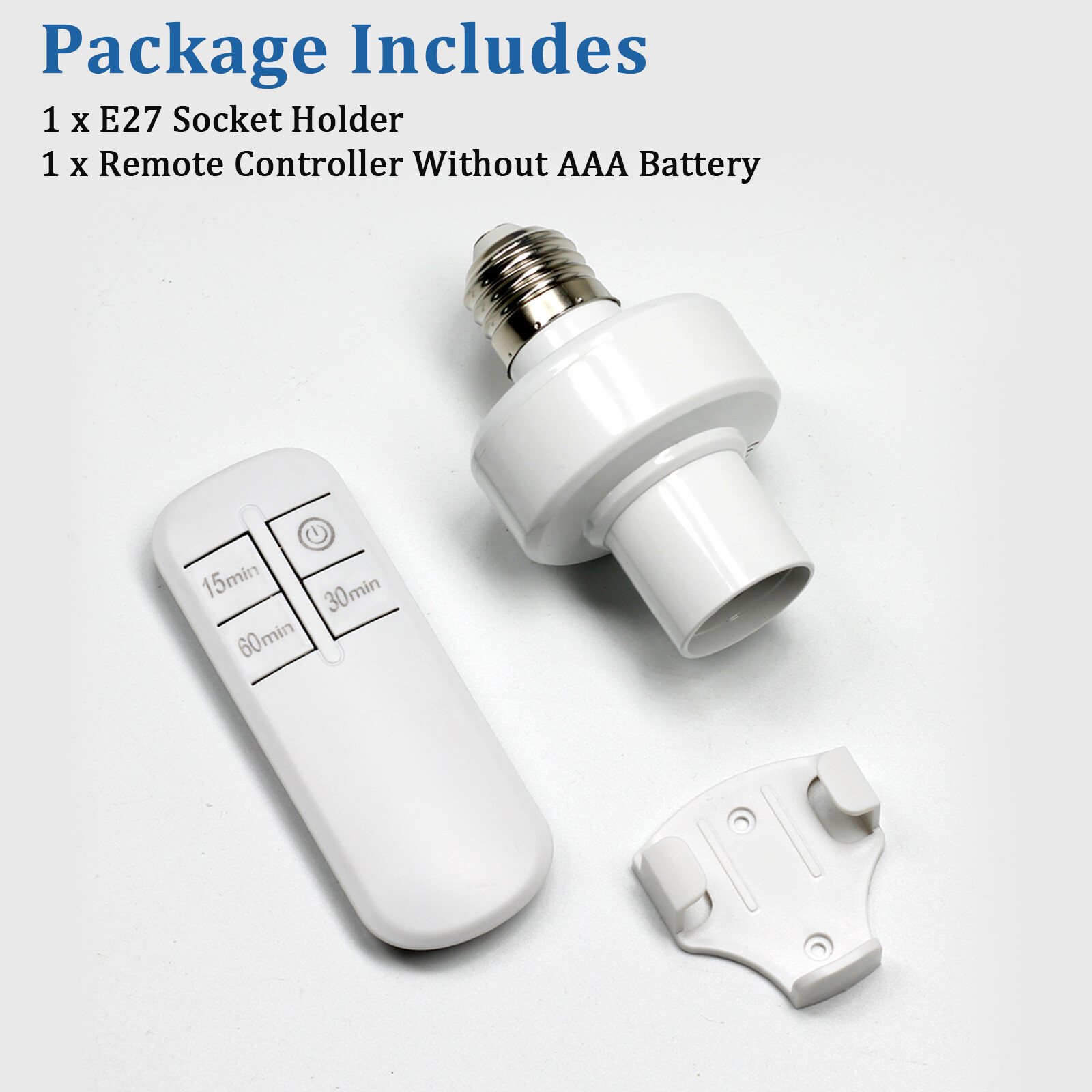 Wireless Remote Control E27 Lamp Holder Light Bulb Cap Socket Switch Screw Kit